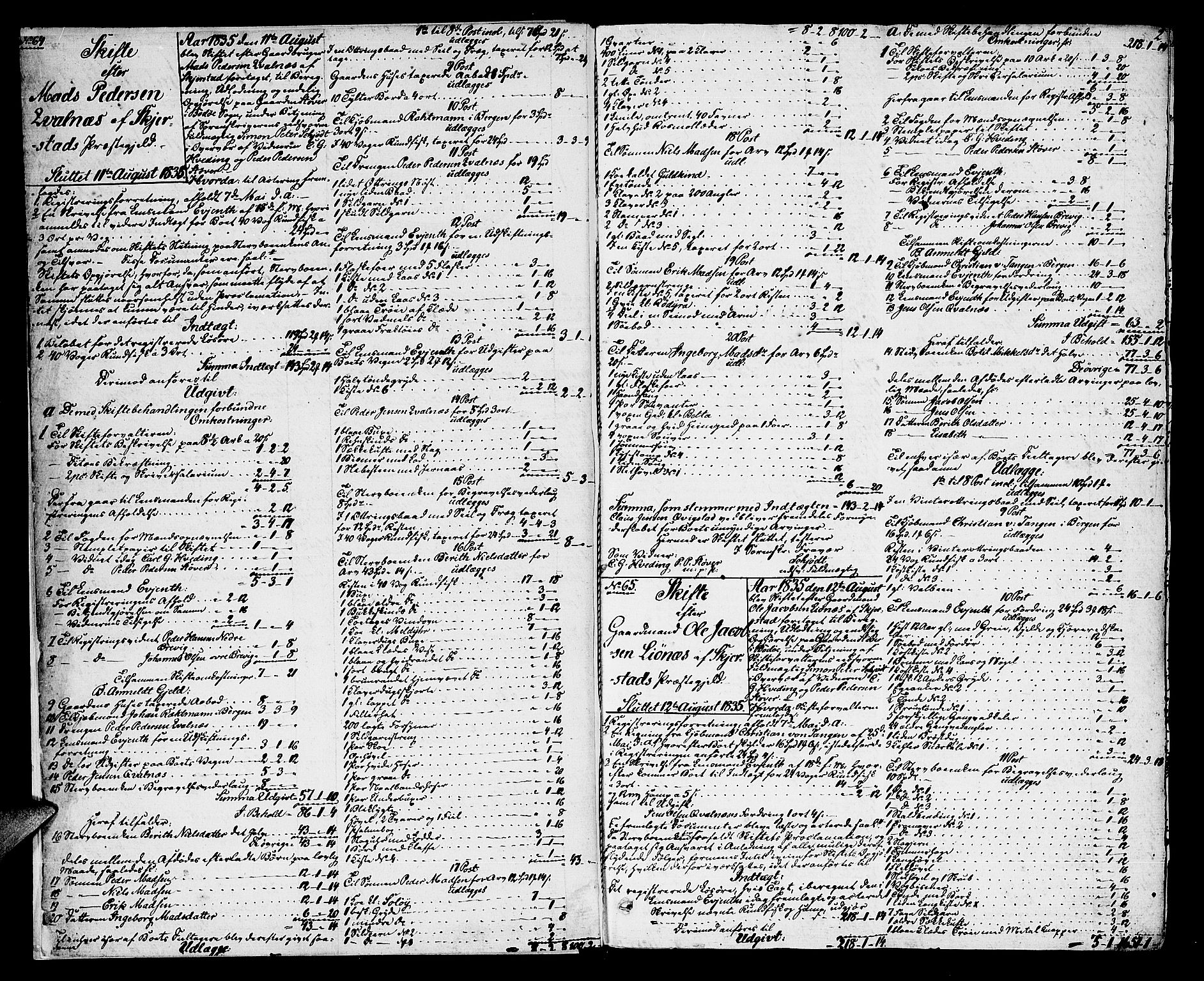 Salten sorenskriveri, AV/SAT-A-4578/1/3/3A/L0051: Skifteprotokoll 23a, 1834-1838, s. 1b-2a