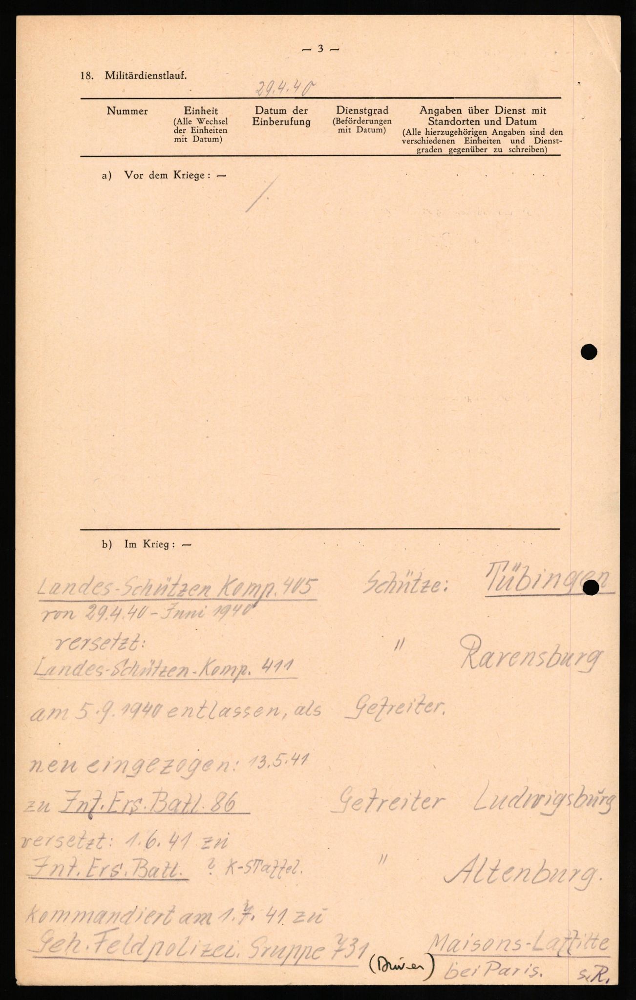 Forsvaret, Forsvarets overkommando II, AV/RA-RAFA-3915/D/Db/L0030: CI Questionaires. Tyske okkupasjonsstyrker i Norge. Tyskere., 1945-1946, s. 338
