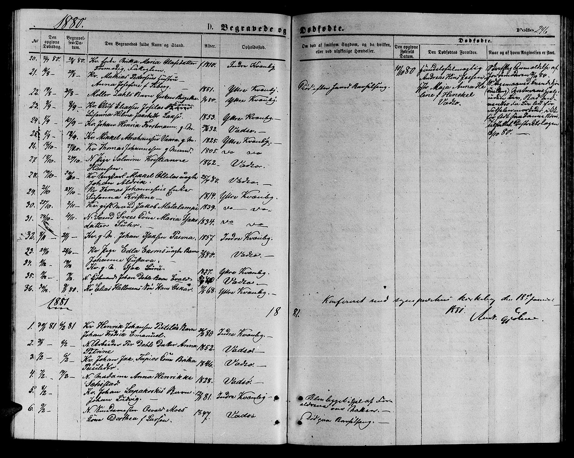 Vadsø sokneprestkontor, AV/SATØ-S-1325/H/Hb/L0002klokker: Klokkerbok nr. 2, 1875-1884, s. 246