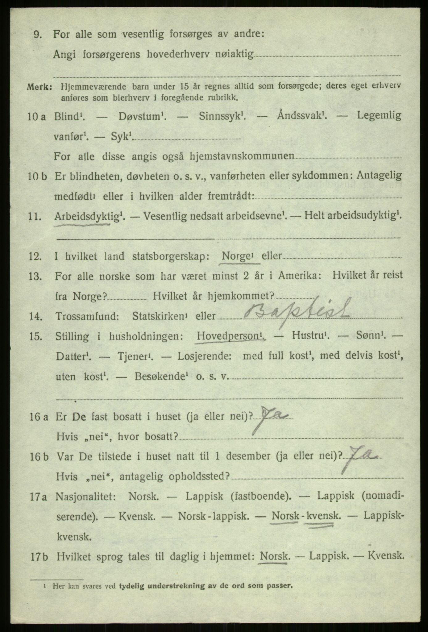 SATØ, Folketelling 1920 for 1933 Balsfjord herred, 1920, s. 3251
