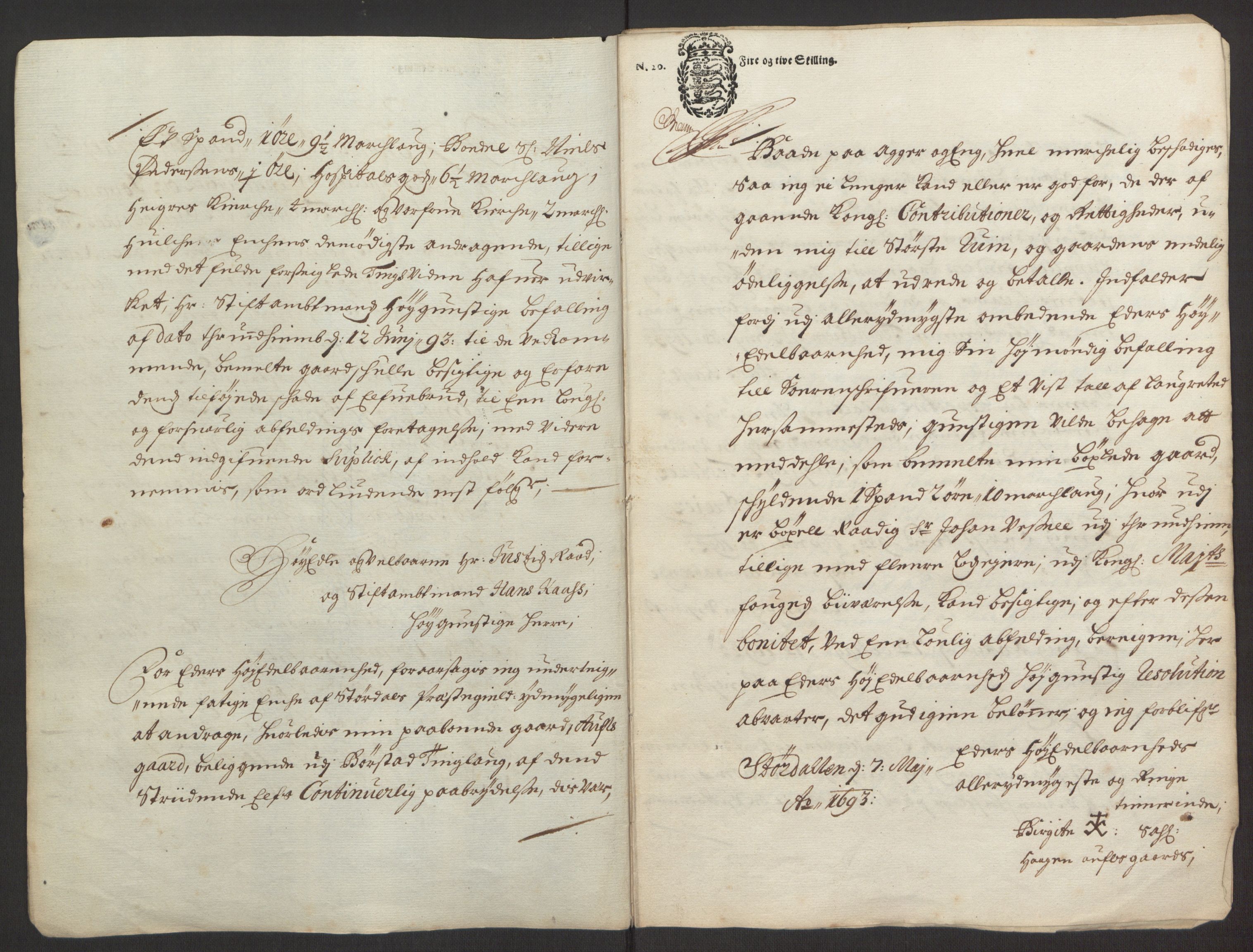 Rentekammeret inntil 1814, Reviderte regnskaper, Fogderegnskap, AV/RA-EA-4092/R62/L4187: Fogderegnskap Stjørdal og Verdal, 1695, s. 155