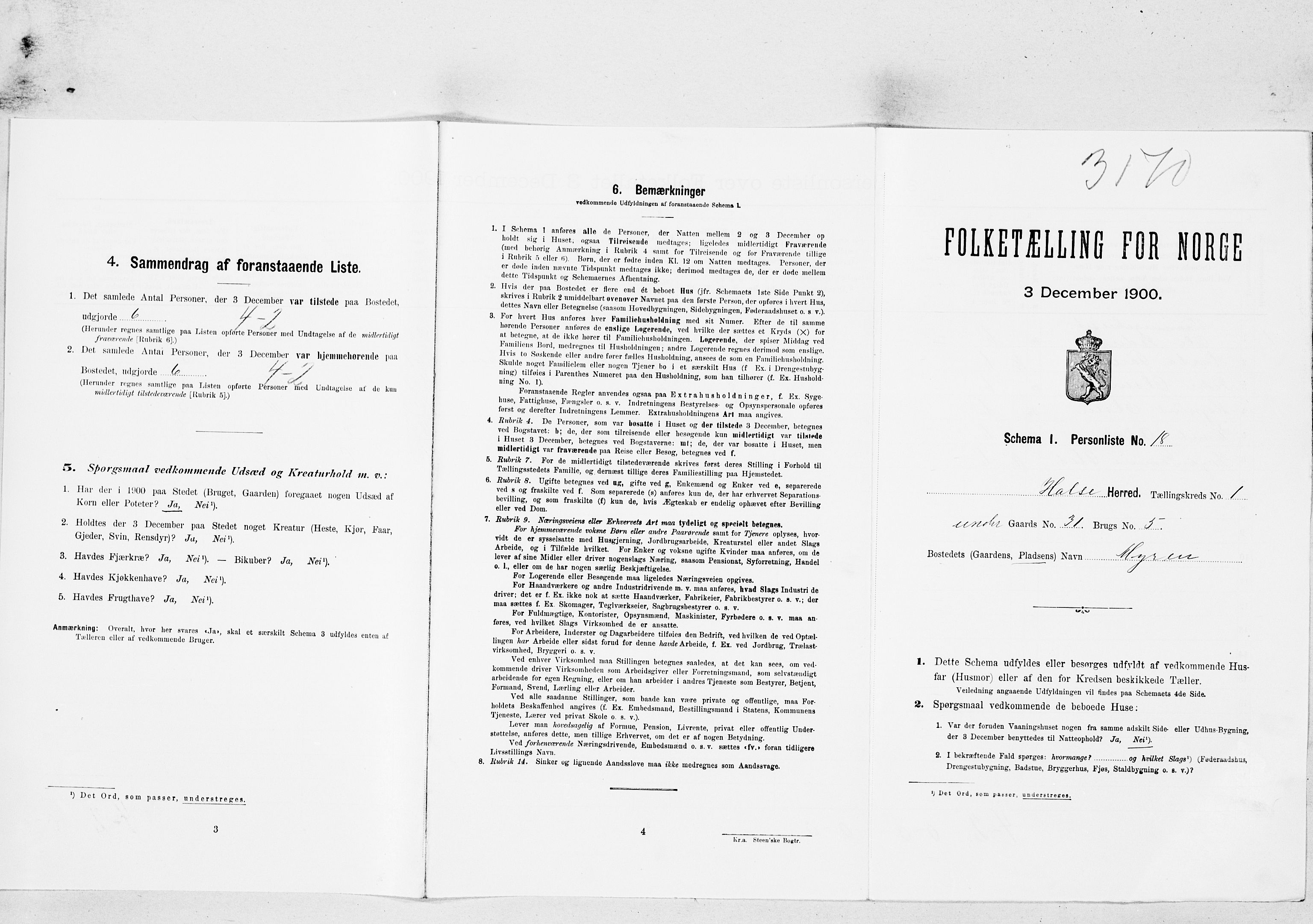 SAT, Folketelling 1900 for 1571 Halsa herred, 1900, s. 66