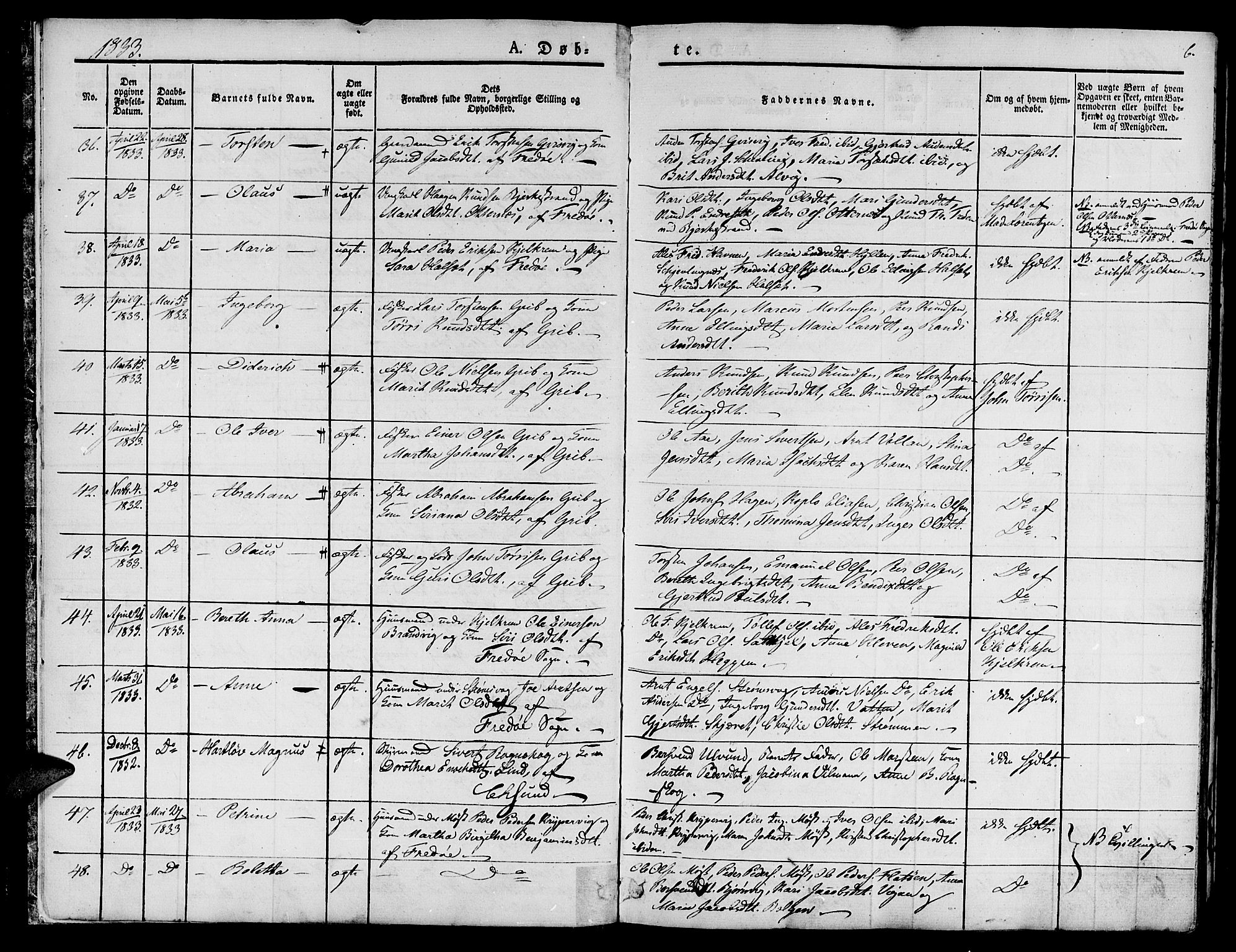 Ministerialprotokoller, klokkerbøker og fødselsregistre - Møre og Romsdal, SAT/A-1454/572/L0843: Ministerialbok nr. 572A06, 1832-1842, s. 6