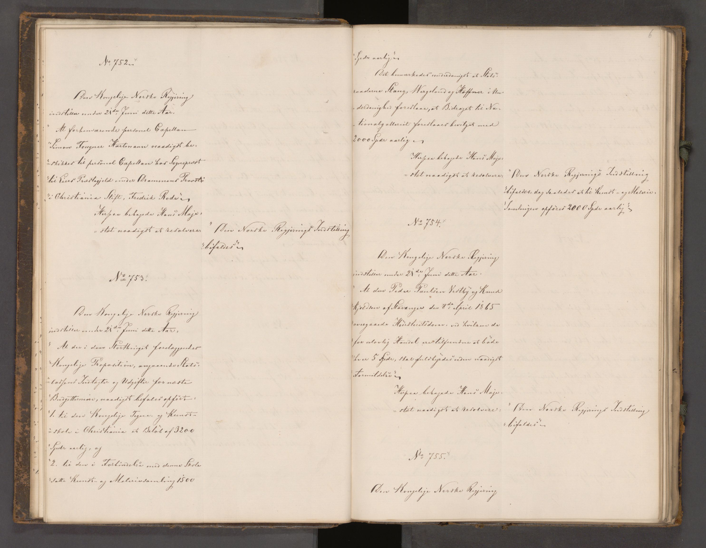 Statsrådssekretariatet, AV/RA-S-1001/A/Ab/L0104: Kgl. res. nr. 724-1001b, 2. halvår, 1865