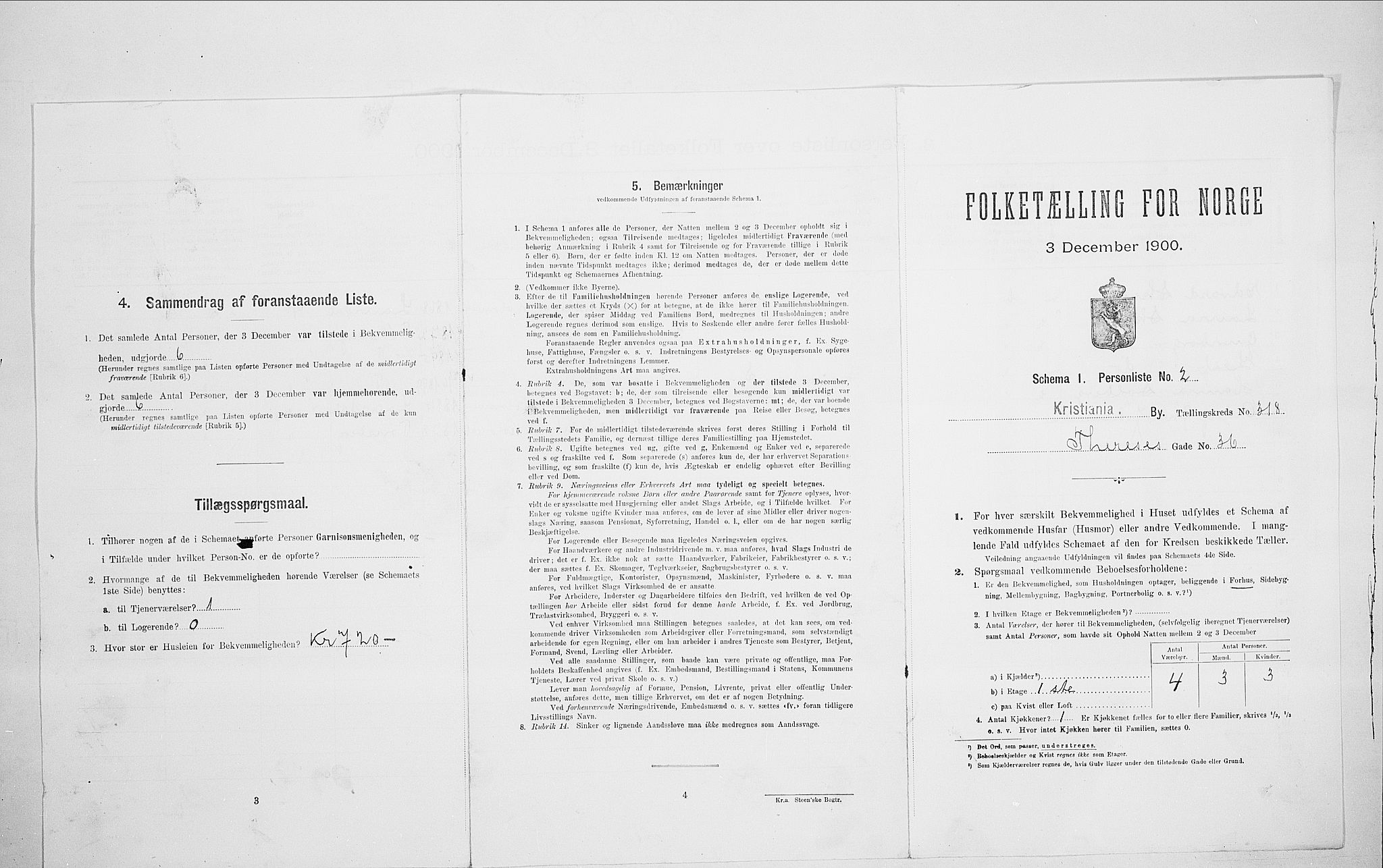 SAO, Folketelling 1900 for 0301 Kristiania kjøpstad, 1900, s. 97187