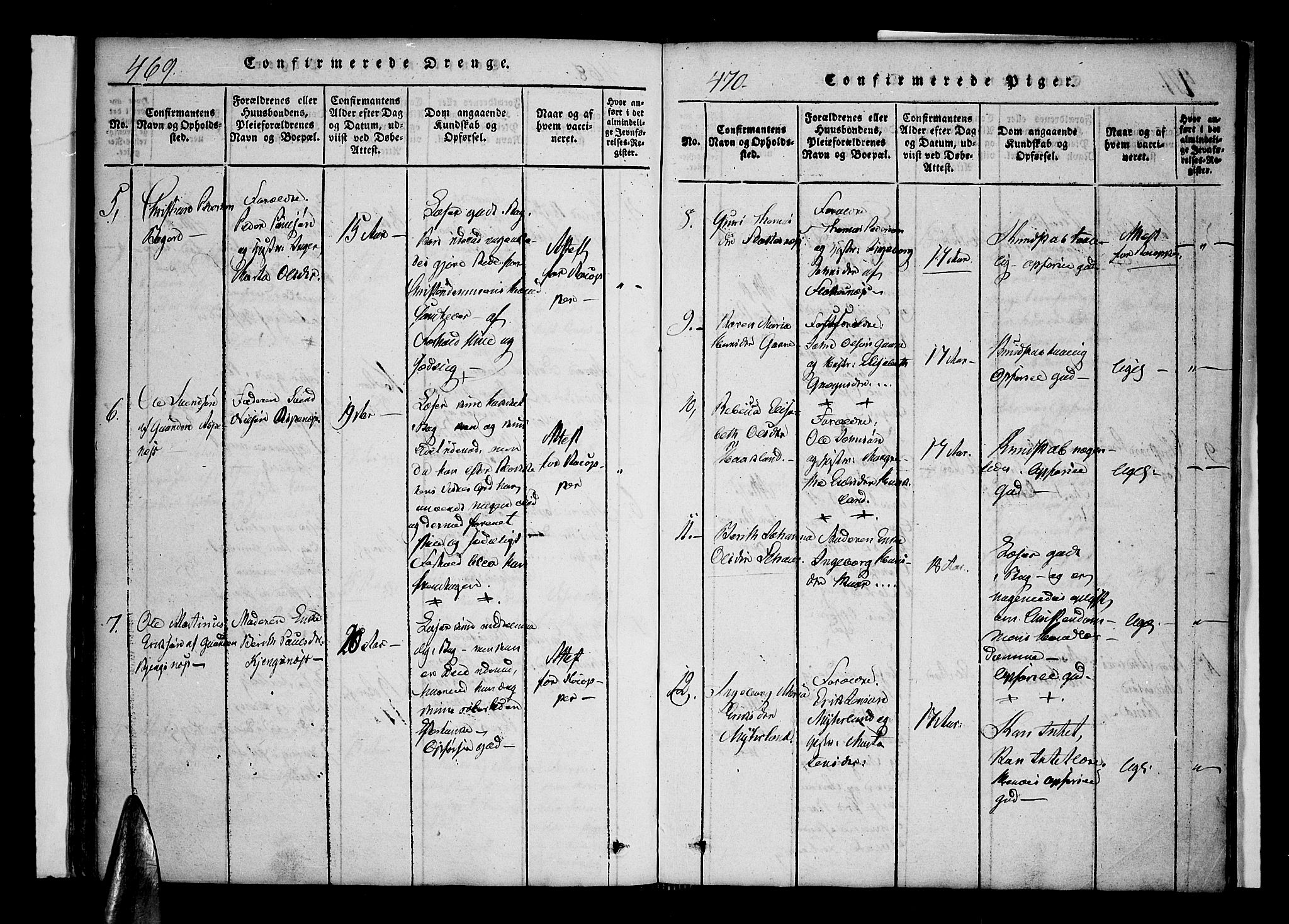 Kvæfjord sokneprestkontor, AV/SATØ-S-1323/G/Ga/Gaa/L0002kirke: Ministerialbok nr. 2, 1821-1830, s. 469-470