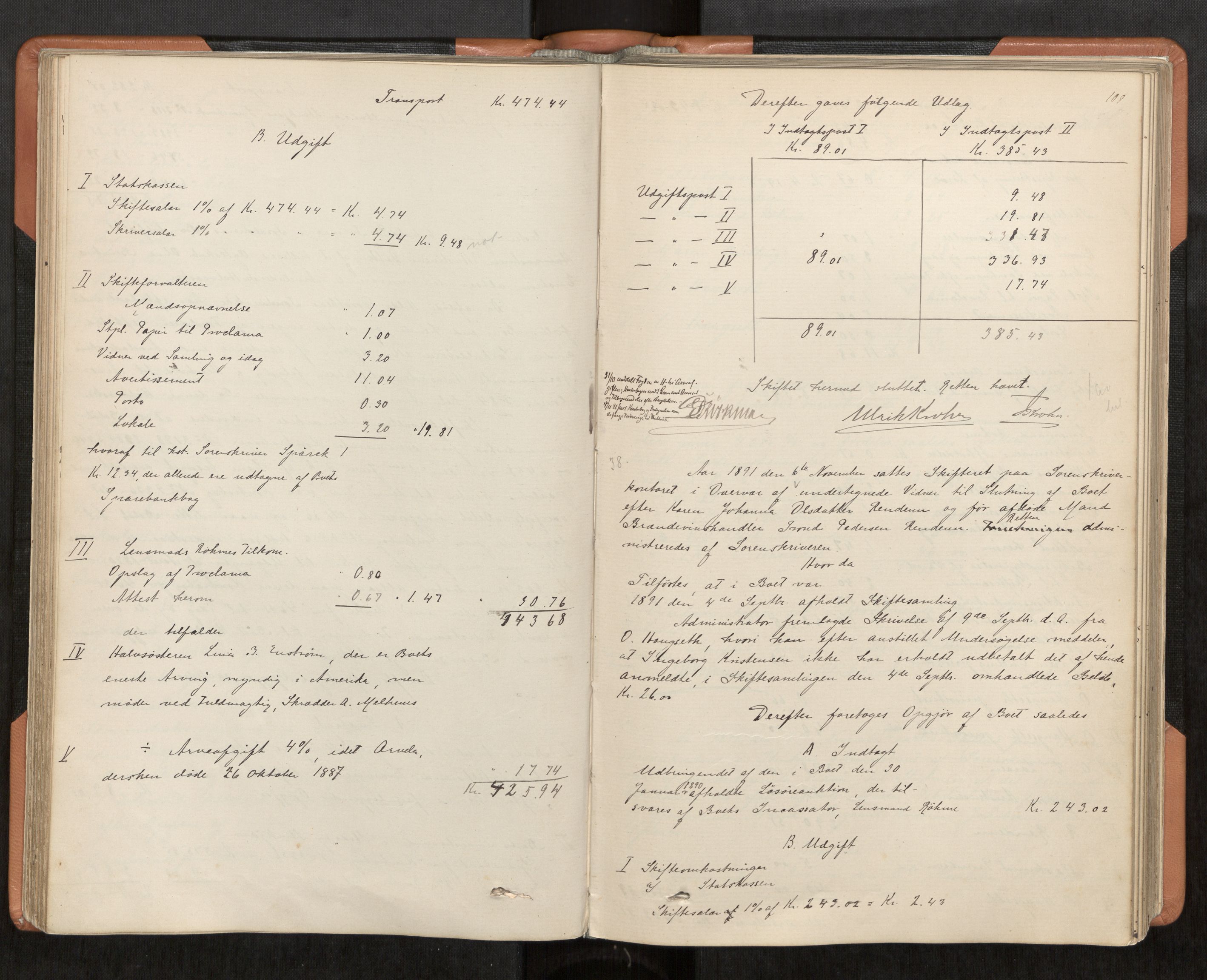 Inderøy sorenskriveri, AV/SAT-A-4147/1/3/3A/L0029: Skifteslutningsprotokoll 4, 1889-1895, s. 108