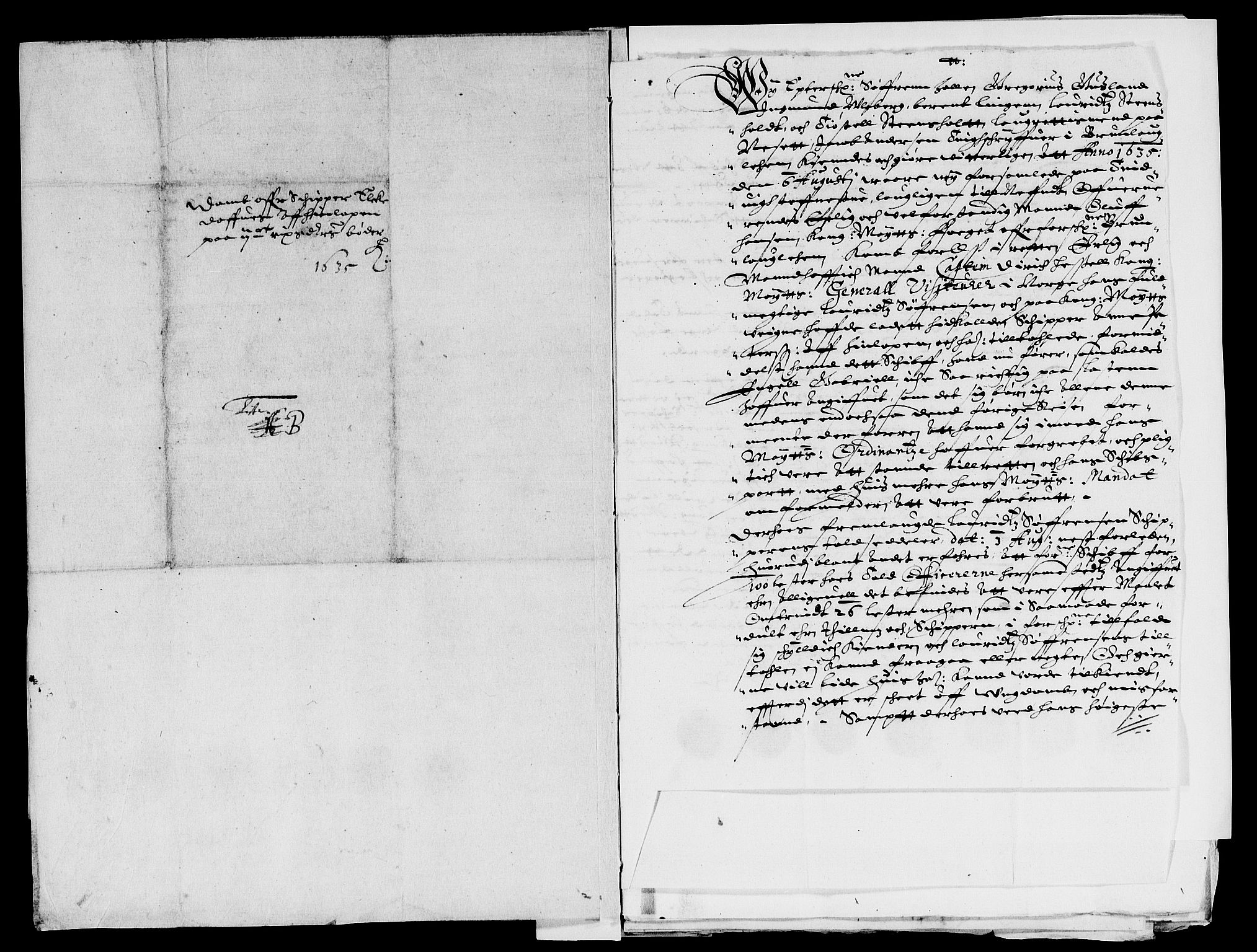 Rentekammeret inntil 1814, Reviderte regnskaper, Lensregnskaper, AV/RA-EA-5023/R/Rb/Rbl/L0006: Brunla len med Eiker len 1626-37, 1635-1638