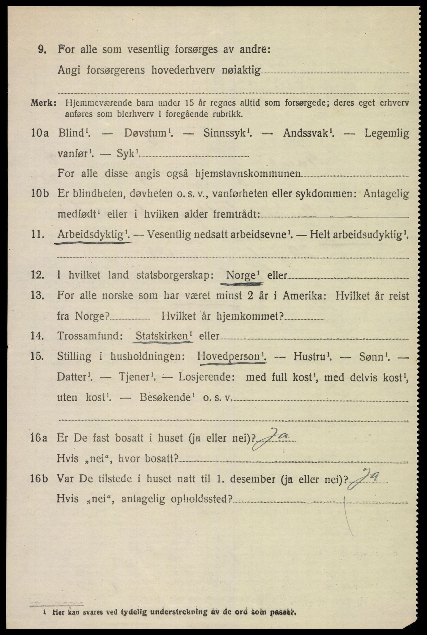 SAK, Folketelling 1920 for 1013 Tveit herred, 1920, s. 1247