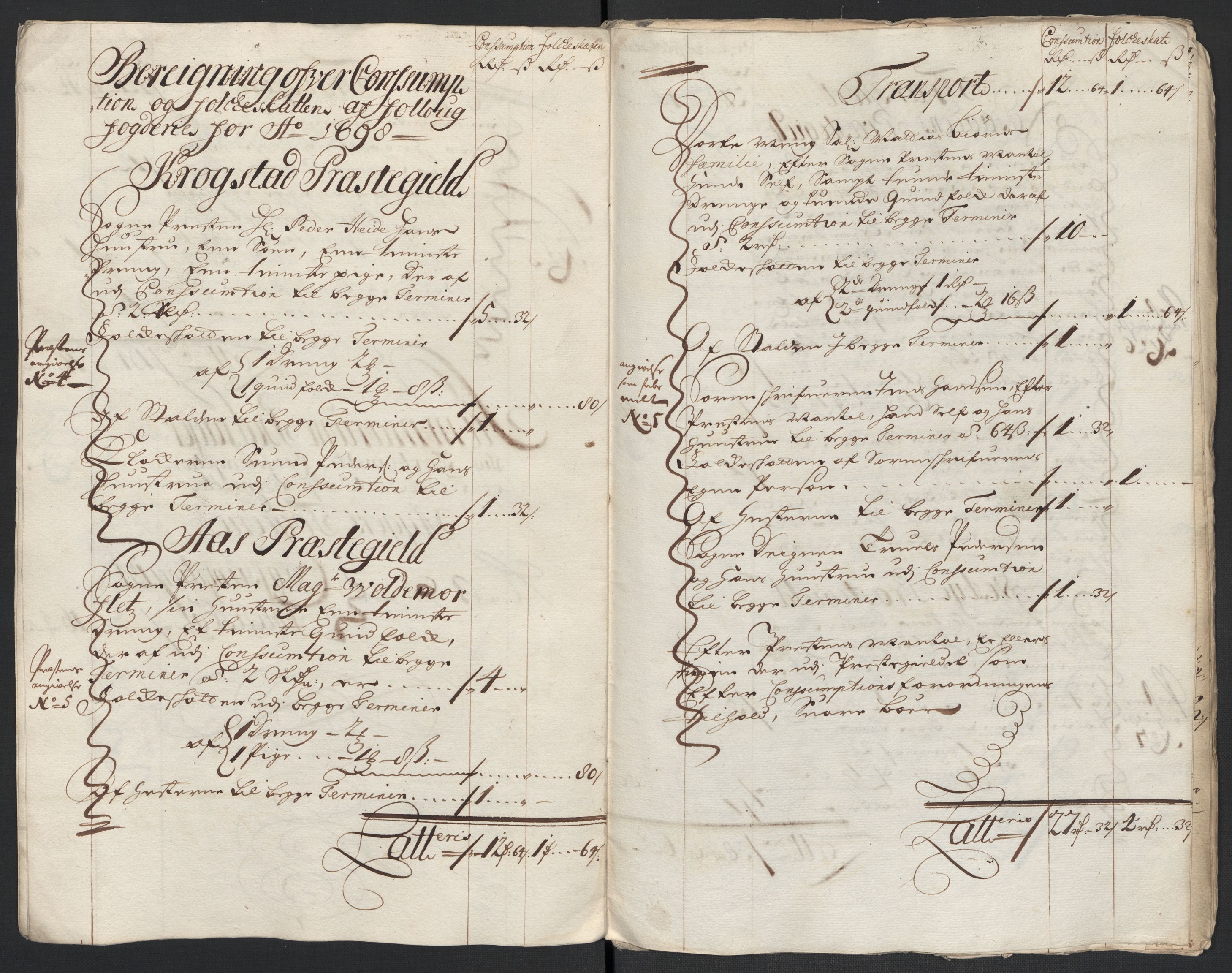 Rentekammeret inntil 1814, Reviderte regnskaper, Fogderegnskap, RA/EA-4092/R10/L0441: Fogderegnskap Aker og Follo, 1698, s. 143