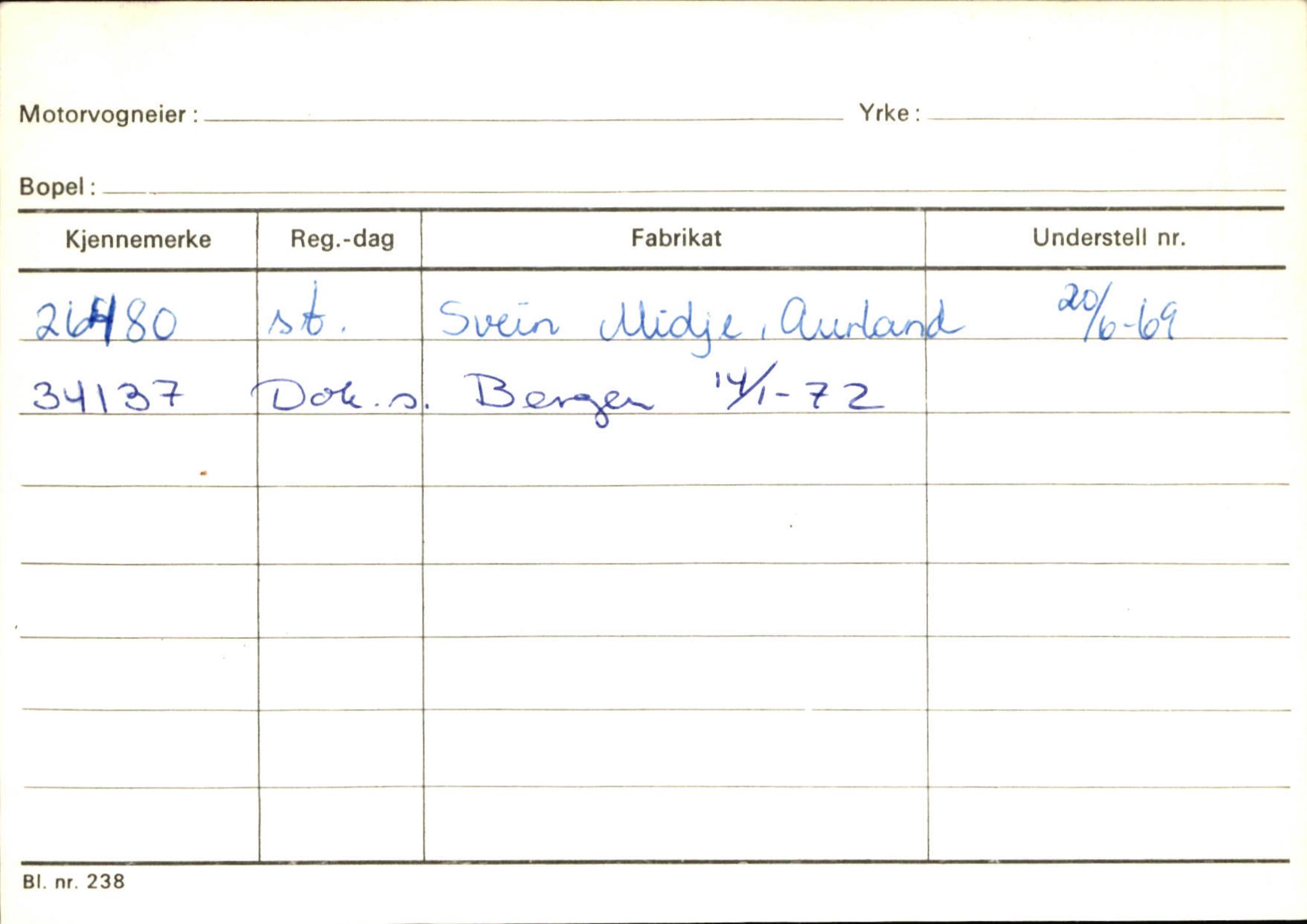 Statens vegvesen, Sogn og Fjordane vegkontor, SAB/A-5301/4/F/L0125: Eigarregister Sogndal V-Å. Aurland A-Å. Fjaler A-N, 1945-1975, s. 382