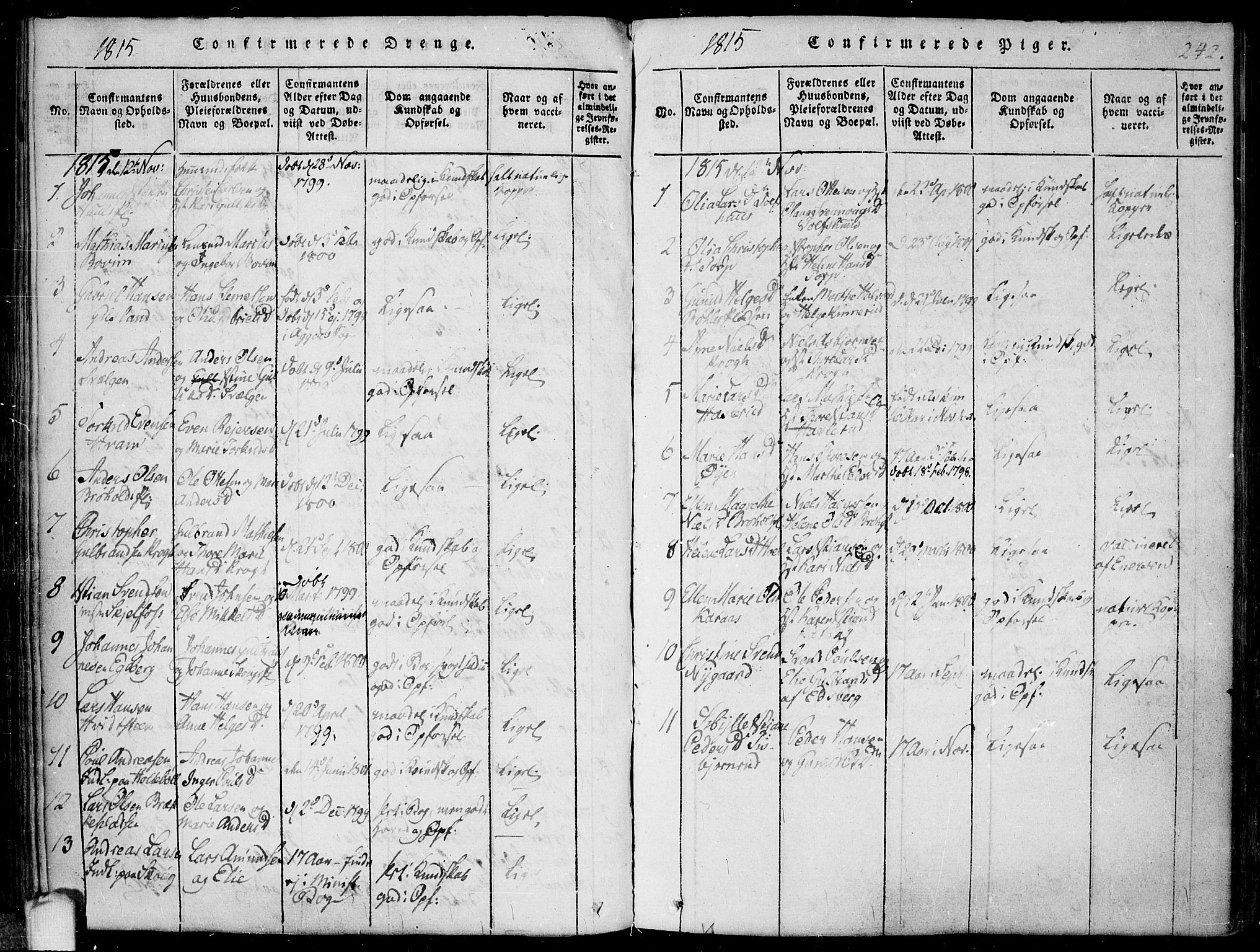 Hobøl prestekontor Kirkebøker, AV/SAO-A-2002/F/Fa/L0002: Ministerialbok nr. I 2, 1814-1841, s. 242