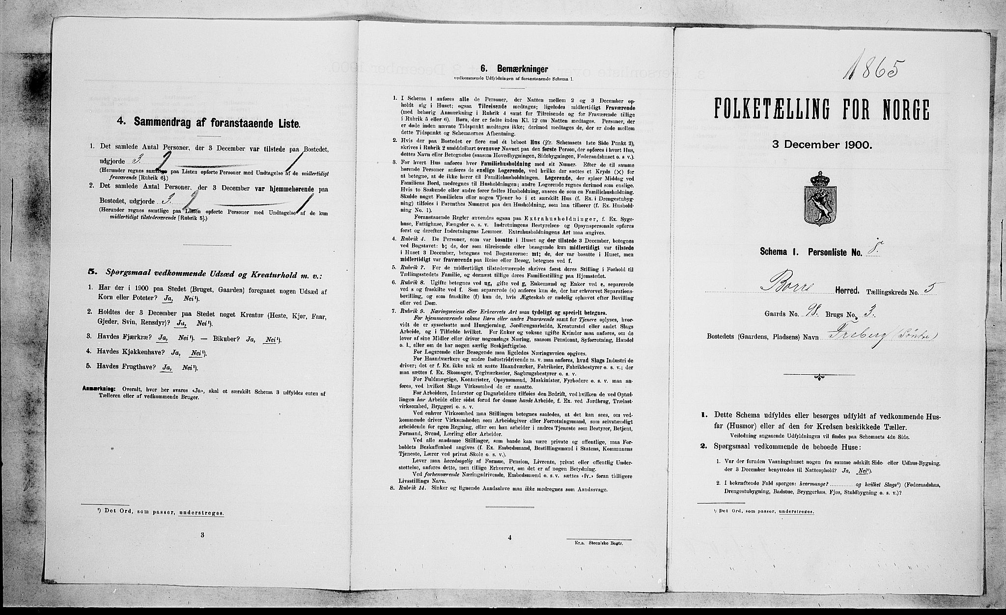 RA, Folketelling 1900 for 0717 Borre herred, 1900, s. 826