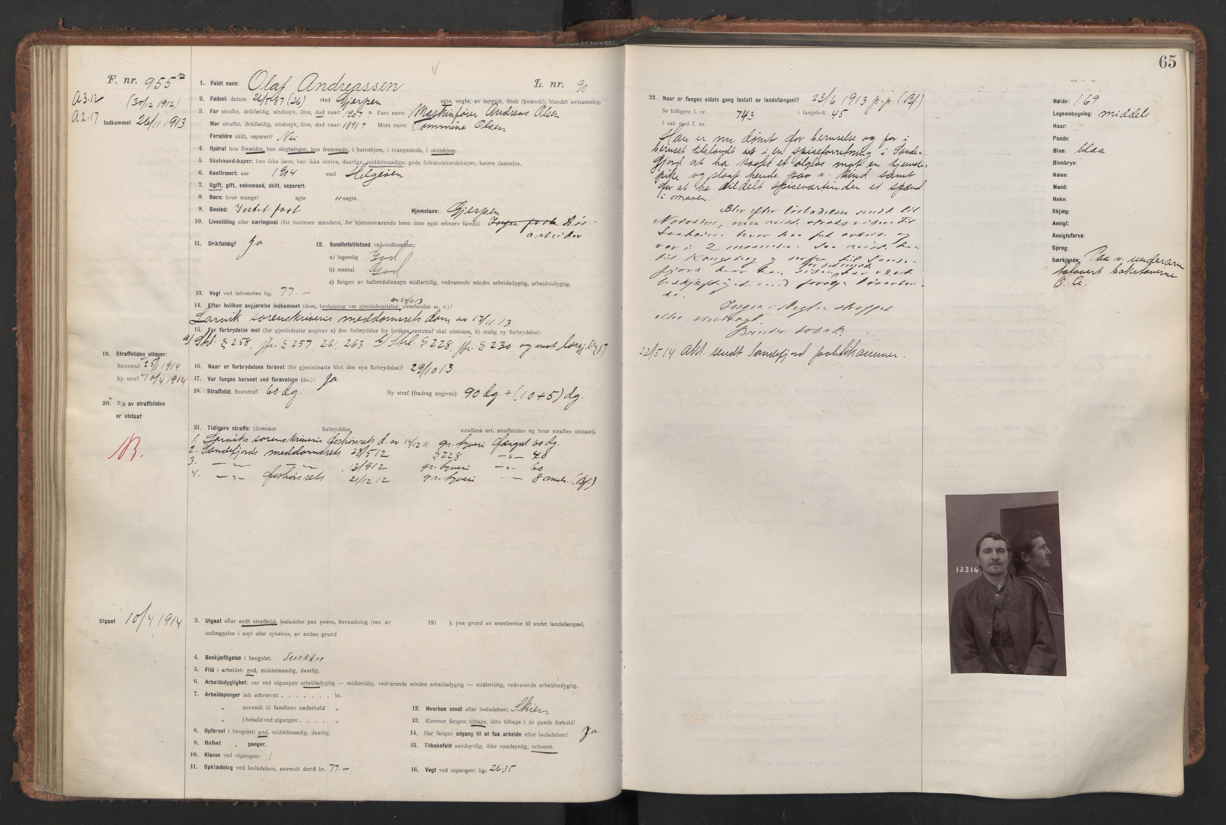 Botsfengslet, AV/RA-S-1539/D/Db/Dbb/L0046: 891n - 227o, 1913-1914, s. 65
