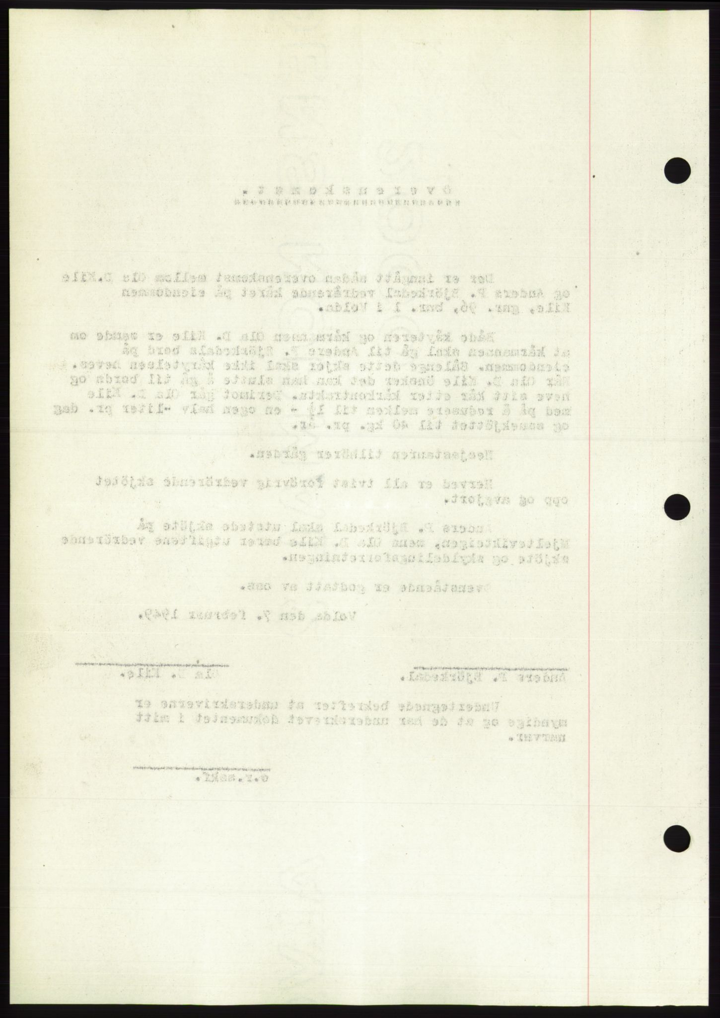 Søre Sunnmøre sorenskriveri, AV/SAT-A-4122/1/2/2C/L0116: Pantebok nr. 4B, 1948-1949, Dagboknr: 219/1949