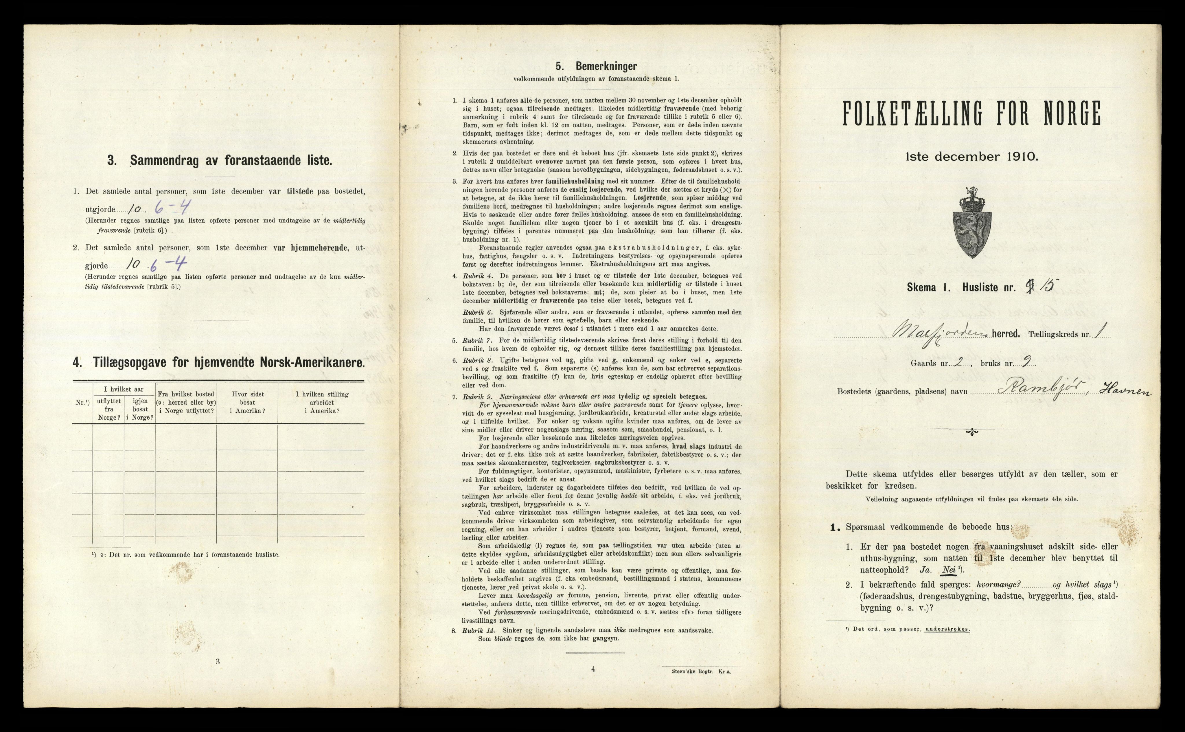 RA, Folketelling 1910 for 1266 Masfjorden herred, 1910, s. 70