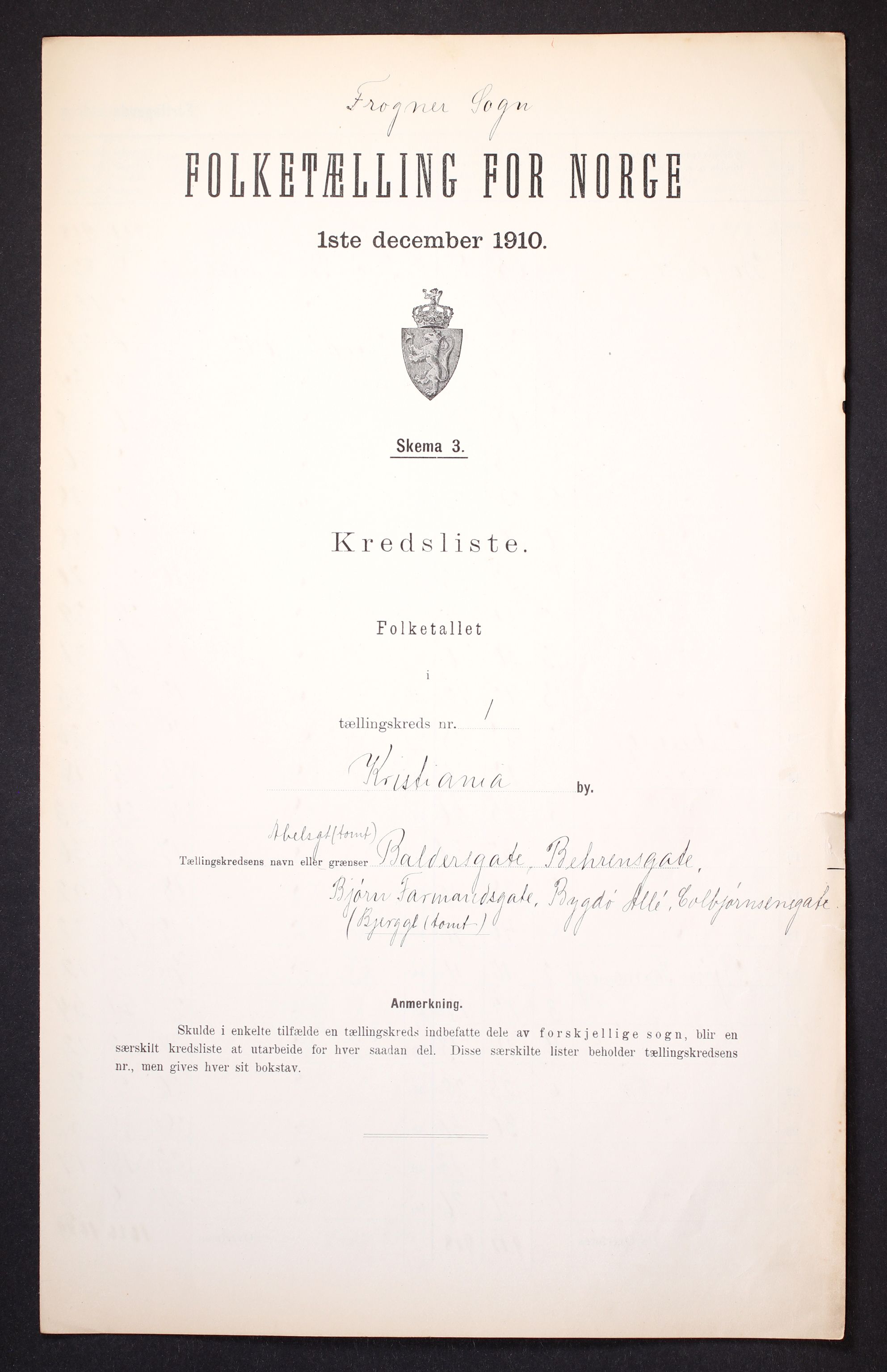 RA, Folketelling 1910 for 0301 Kristiania kjøpstad, 1910, s. 304