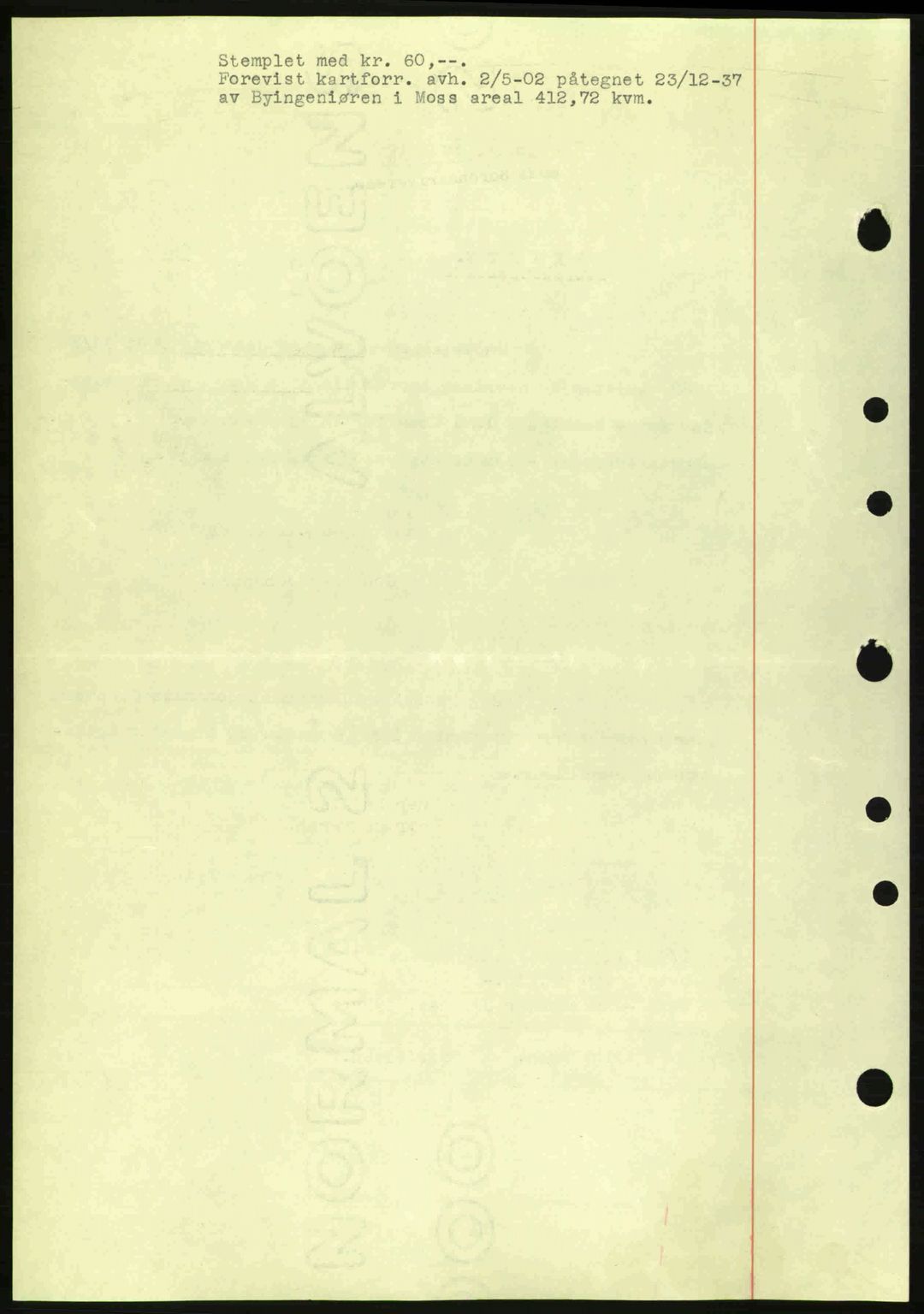 Moss sorenskriveri, SAO/A-10168: Pantebok nr. A3, 1937-1938, Dagboknr: 3/1938
