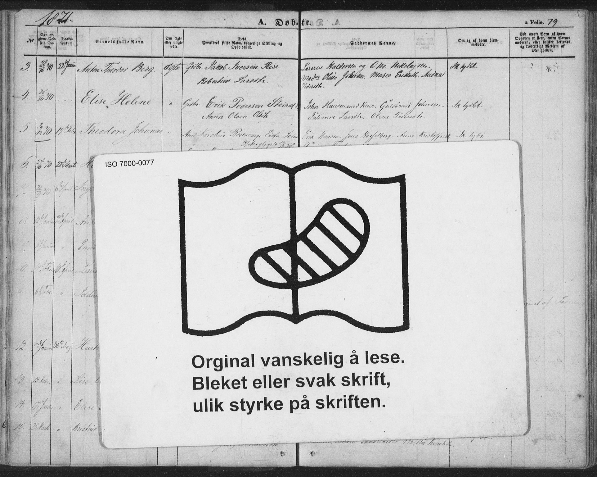 Ministerialprotokoller, klokkerbøker og fødselsregistre - Nordland, AV/SAT-A-1459/895/L1369: Ministerialbok nr. 895A04, 1852-1872, s. 79