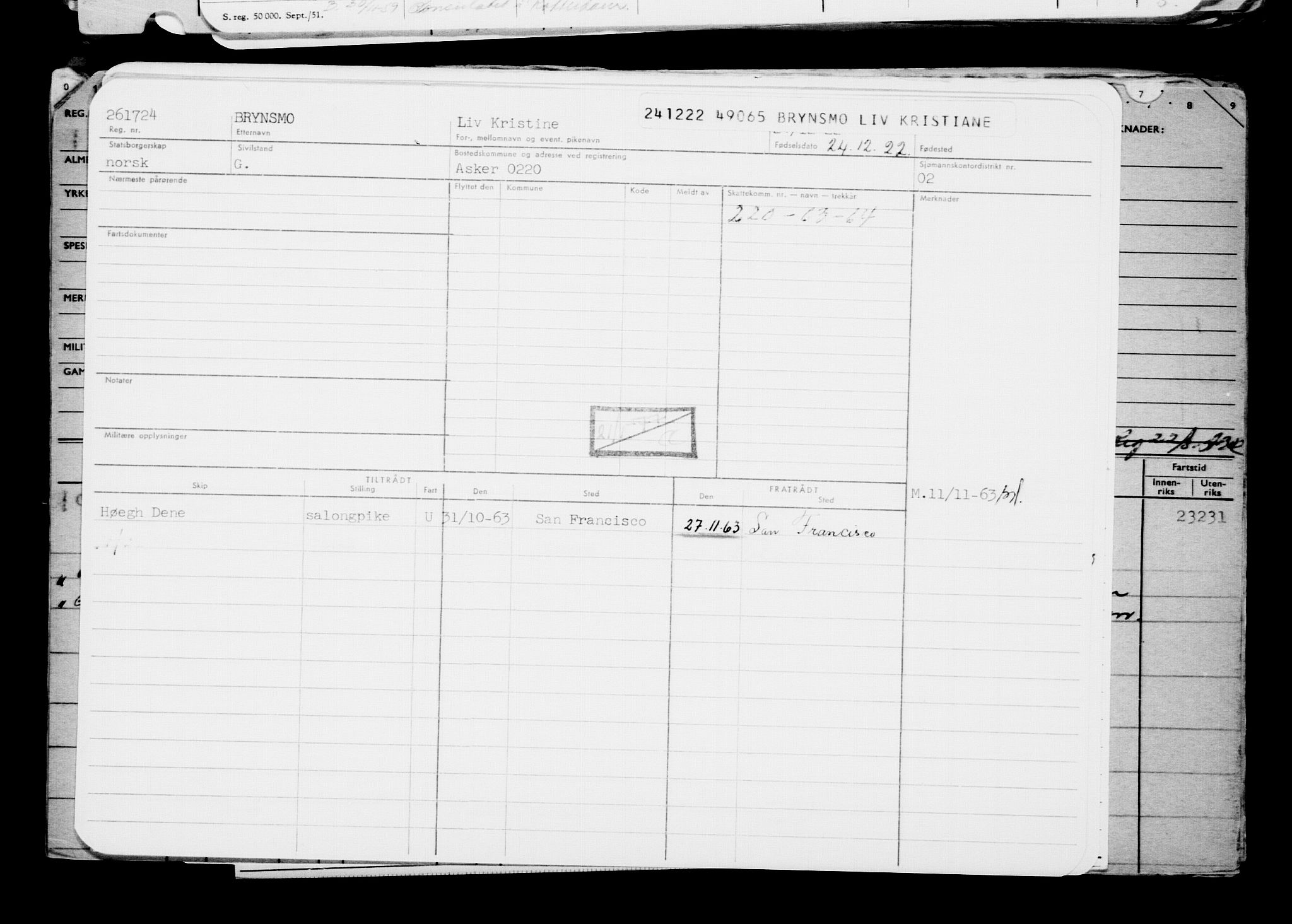 Direktoratet for sjømenn, AV/RA-S-3545/G/Gb/L0213: Hovedkort, 1922, s. 576