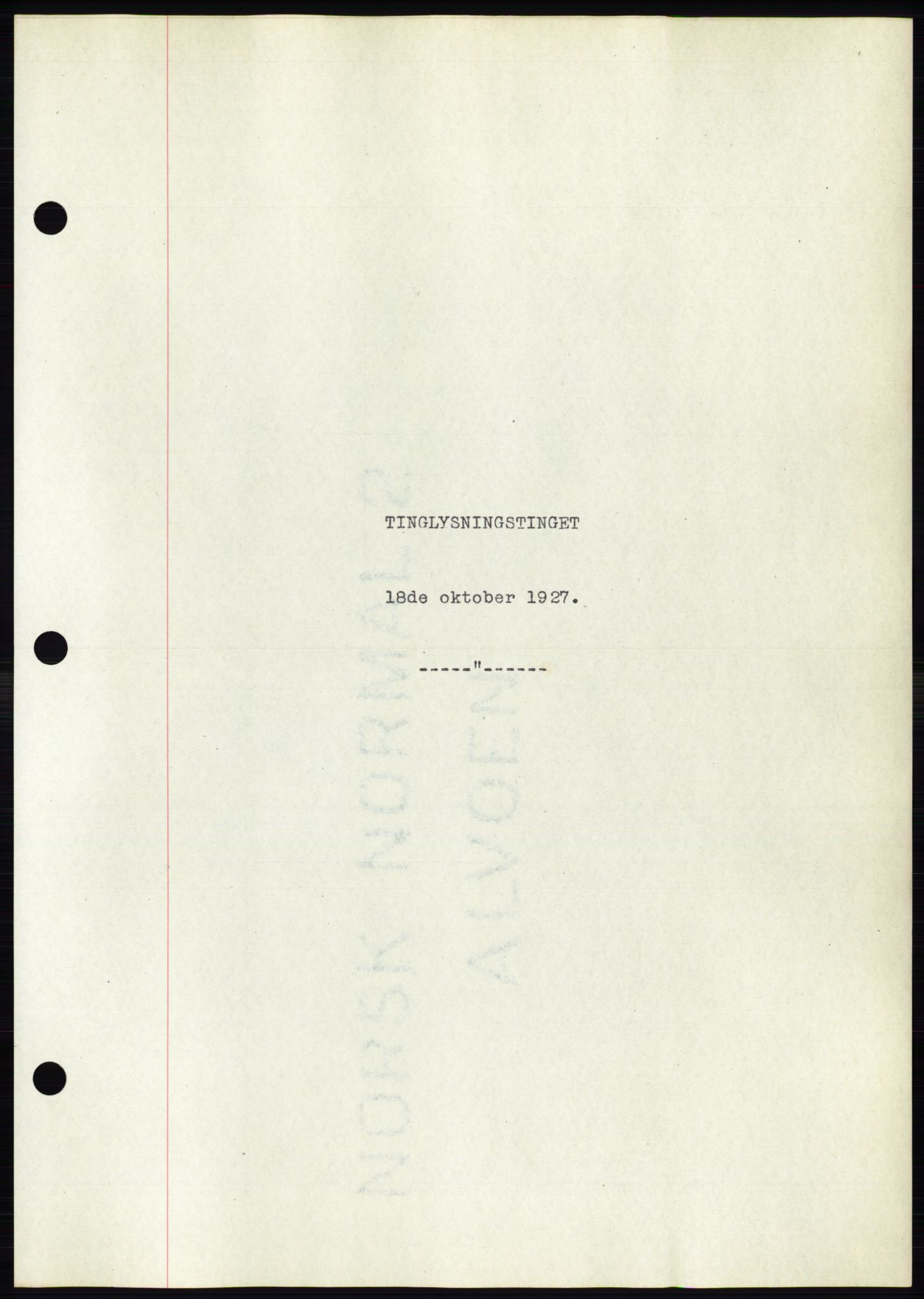 Ålesund byfogd, AV/SAT-A-4384: Pantebok nr. 22, 1927-1927, Tingl.dato: 18.10.1927