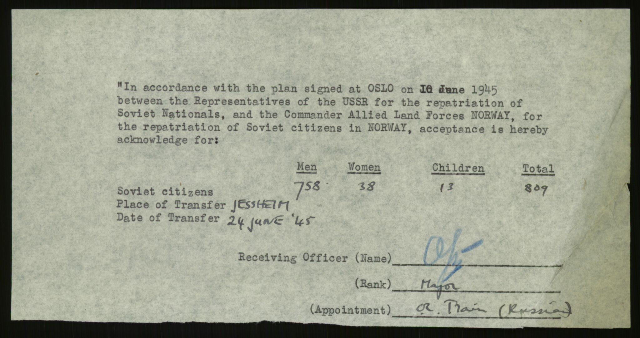 Flyktnings- og fangedirektoratet, Repatrieringskontoret, AV/RA-S-1681/D/Db/L0020: Displaced Persons (DPs) og sivile tyskere, 1945-1948, s. 309