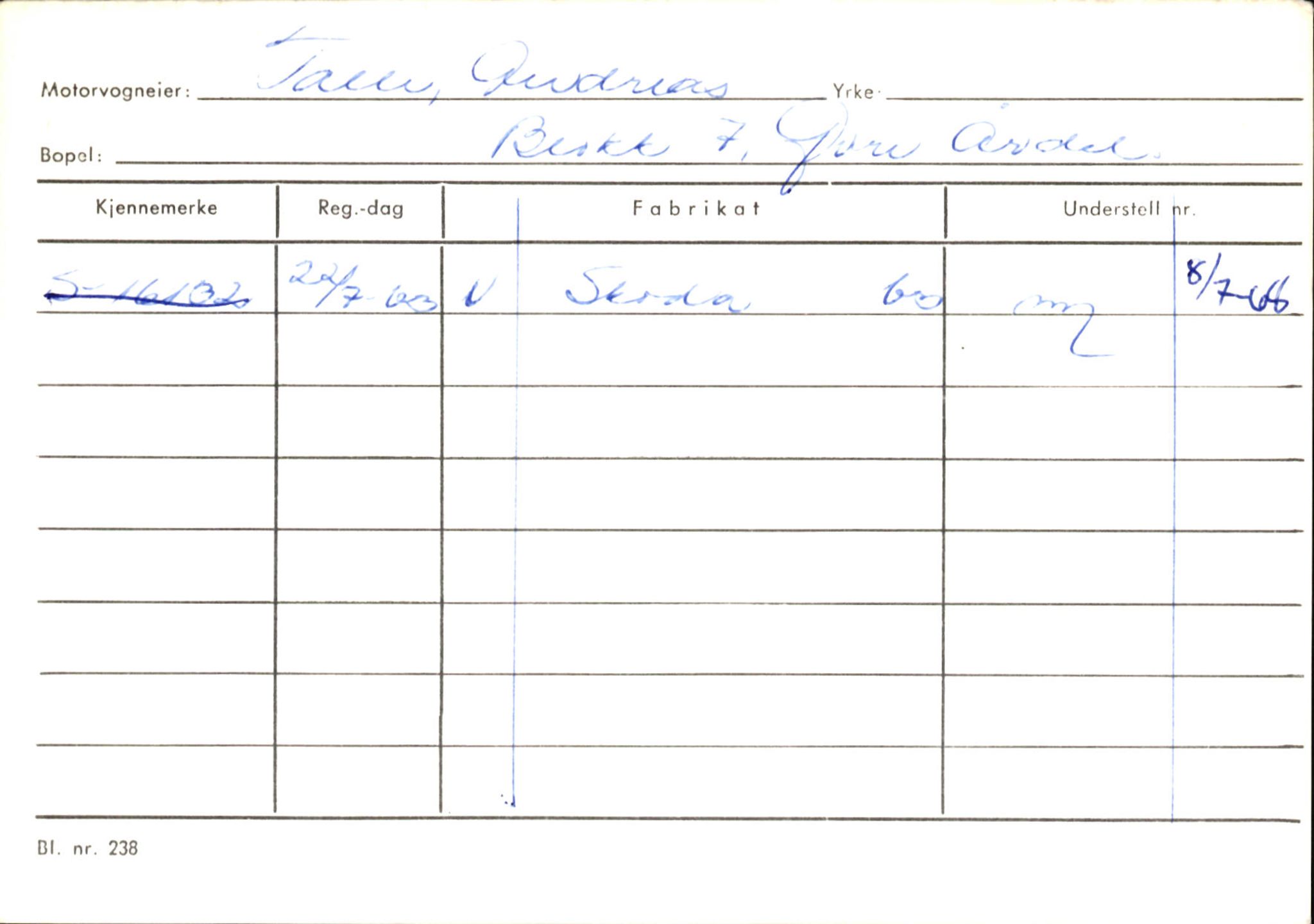 Statens vegvesen, Sogn og Fjordane vegkontor, AV/SAB-A-5301/4/F/L0146: Registerkort Årdal R-Å samt diverse kort, 1945-1975, s. 830