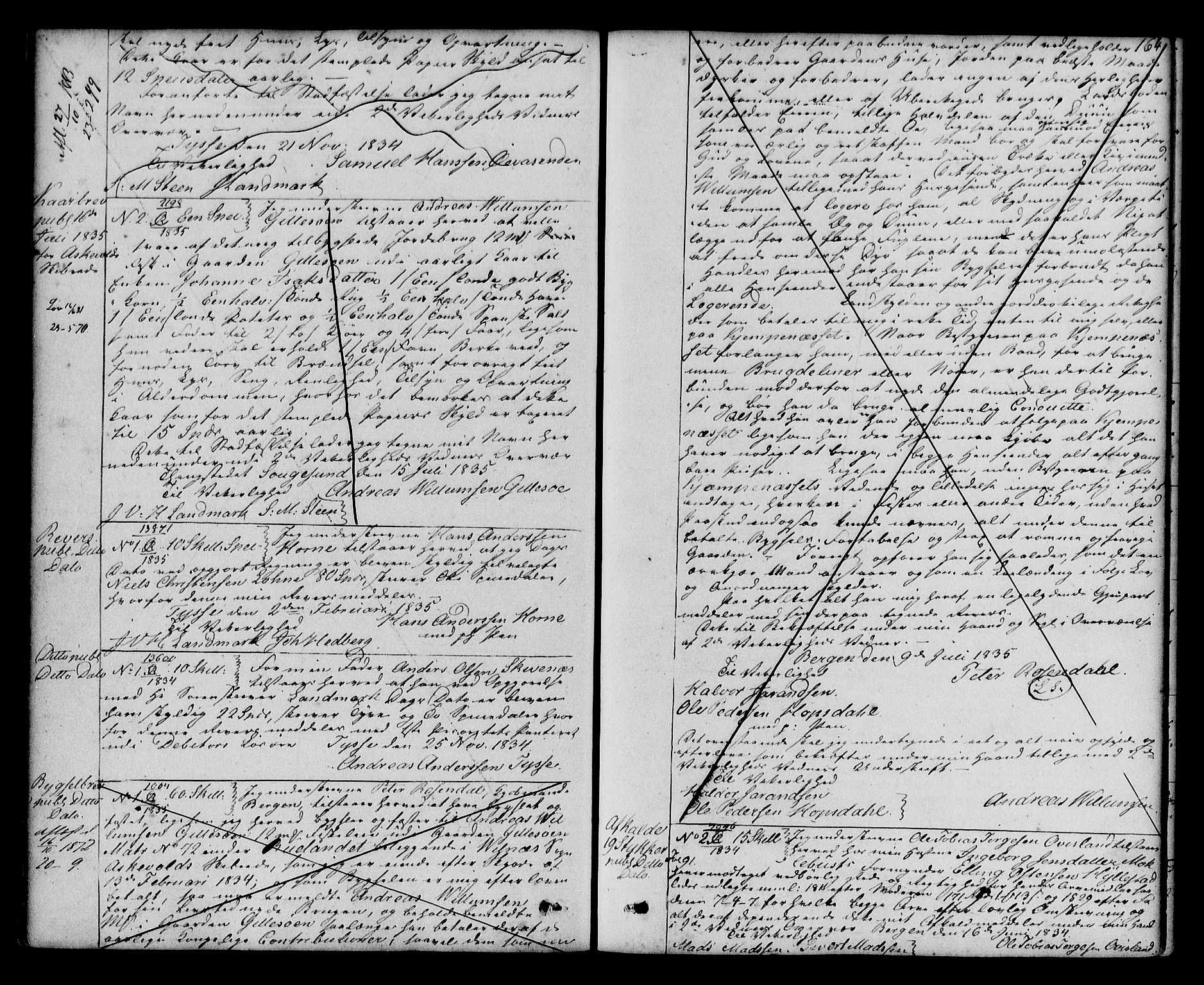 Sunnfjord tingrett, AV/SAB-A-3201/1/G/Gb/Gba/L0010a: Pantebok nr. II.B.10a, 1833-1836, s. 164
