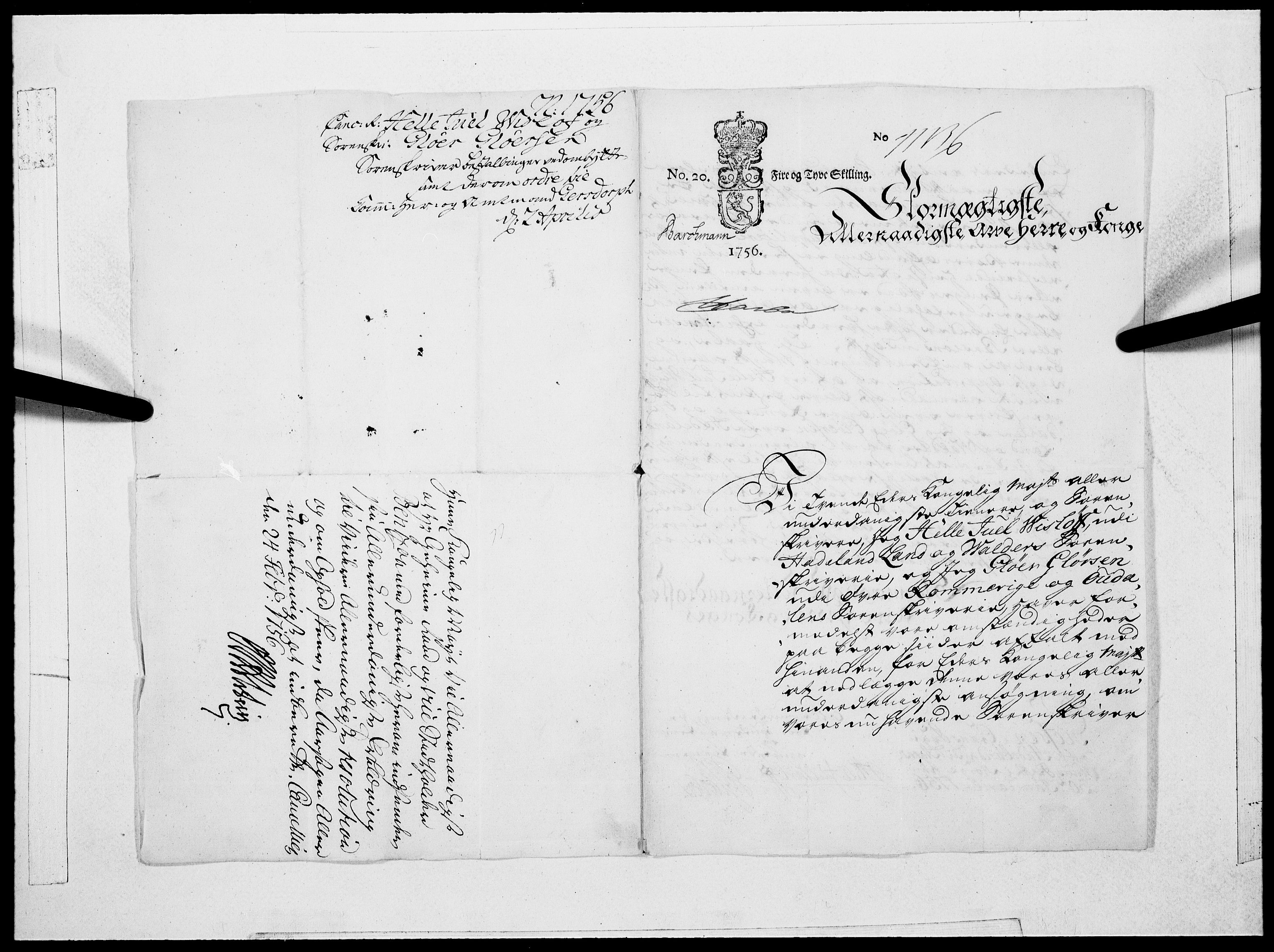 Danske Kanselli 1572-1799, RA/EA-3023/F/Fc/Fcc/Fcca/L0171: Norske innlegg 1572-1799, 1756, s. 317