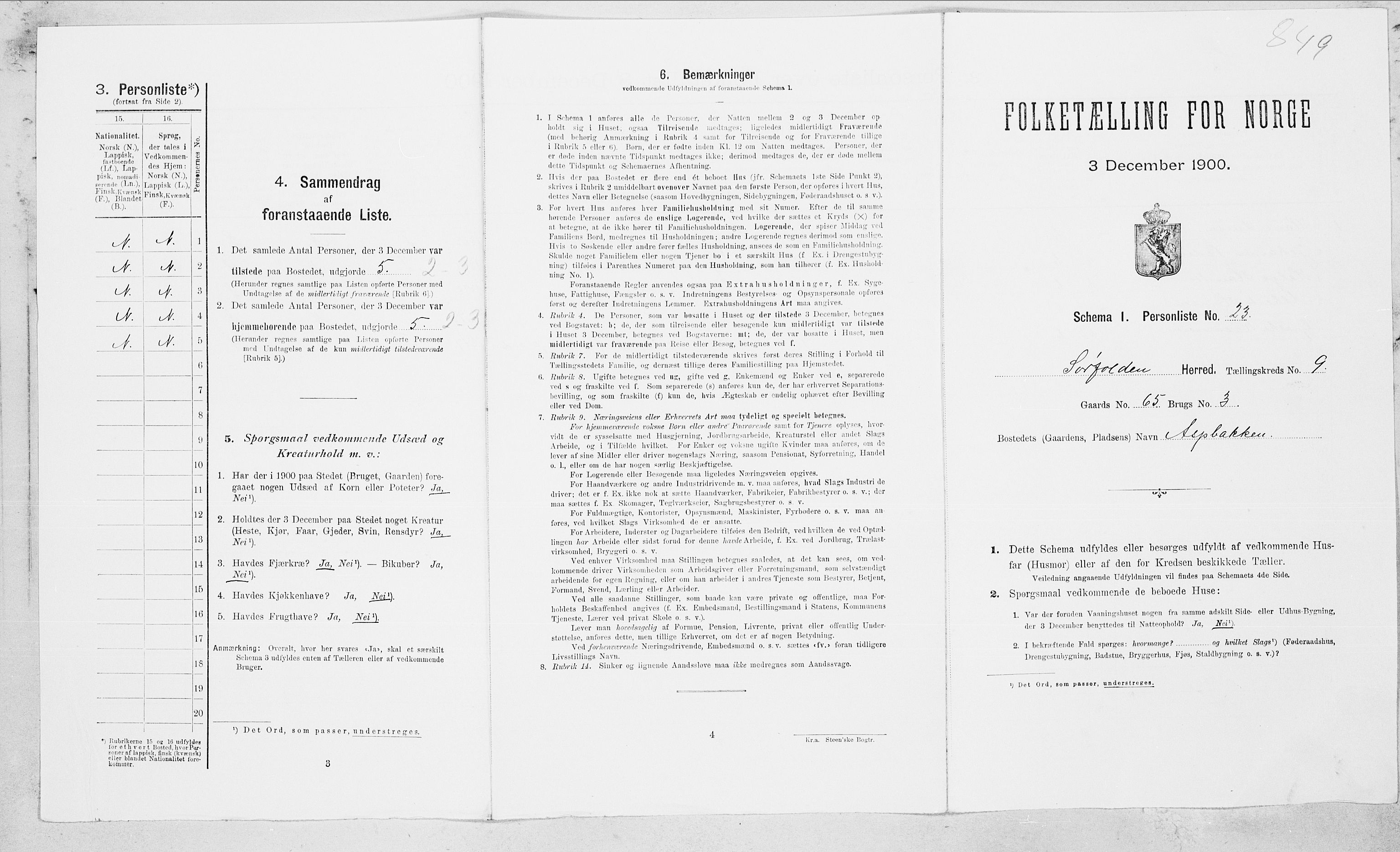 SAT, Folketelling 1900 for 1845 Sørfold herred, 1900, s. 577