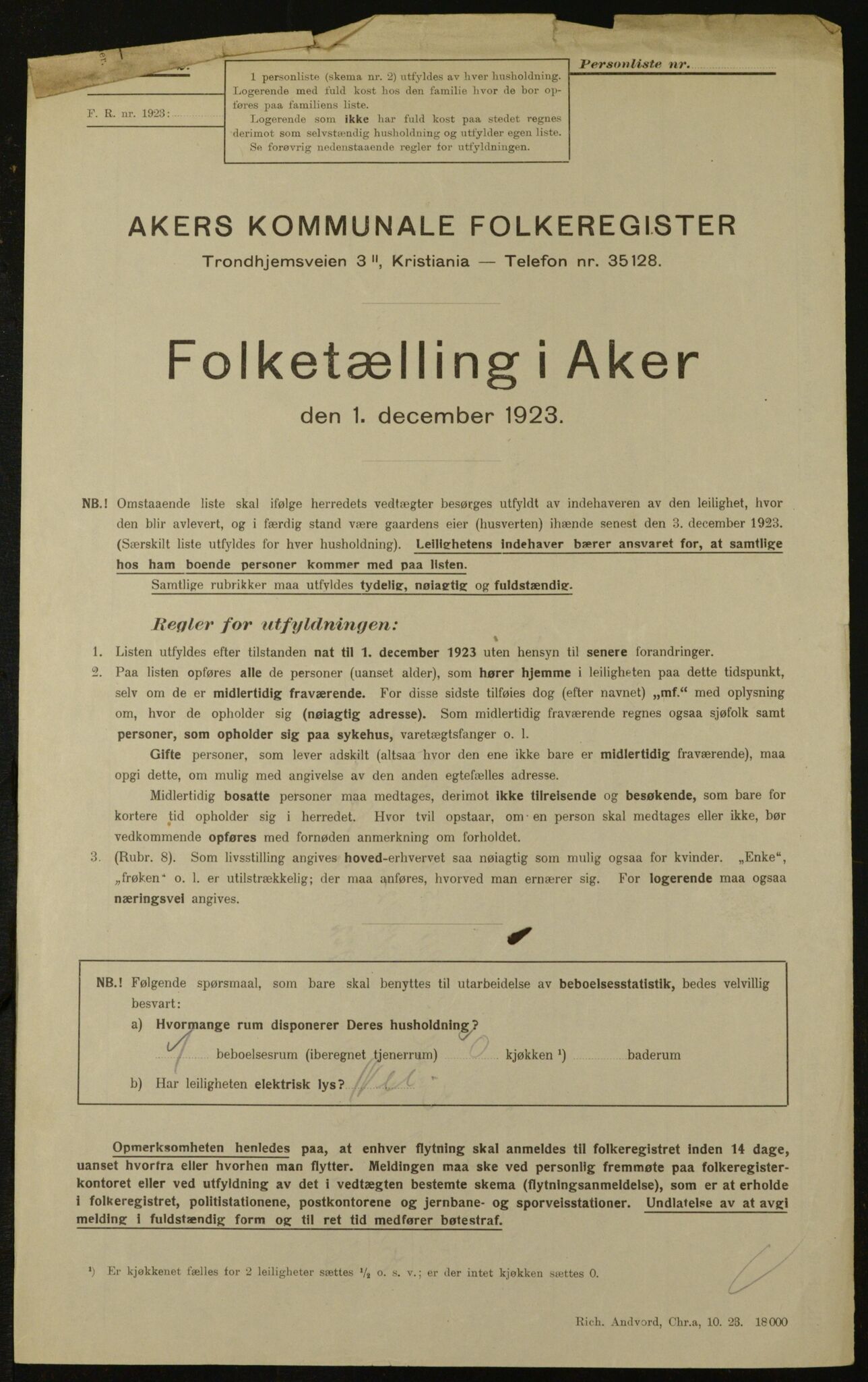 , Kommunal folketelling 1.12.1923 for Aker, 1923, s. 31324