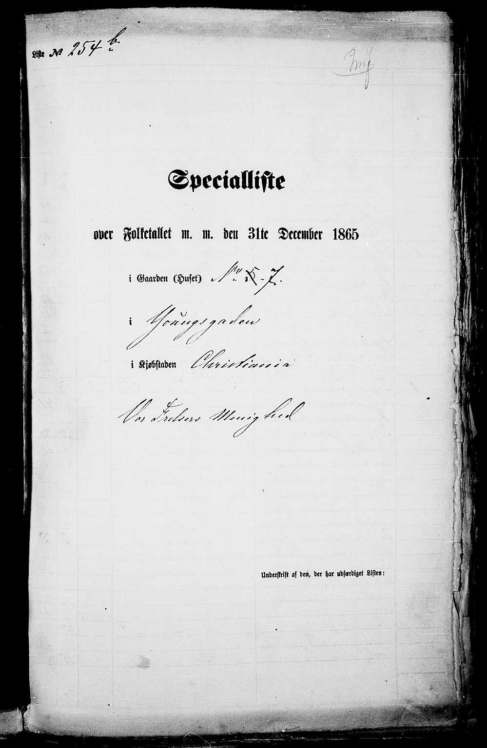 RA, Folketelling 1865 for 0301 Kristiania kjøpstad, 1865, s. 726