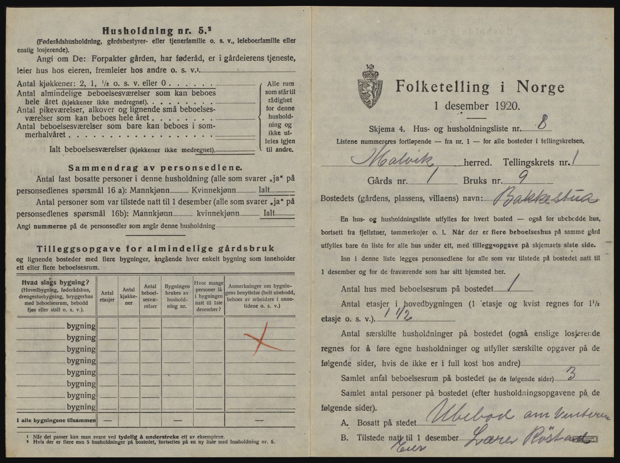 SAT, Folketelling 1920 for 1663 Malvik herred, 1920, s. 58