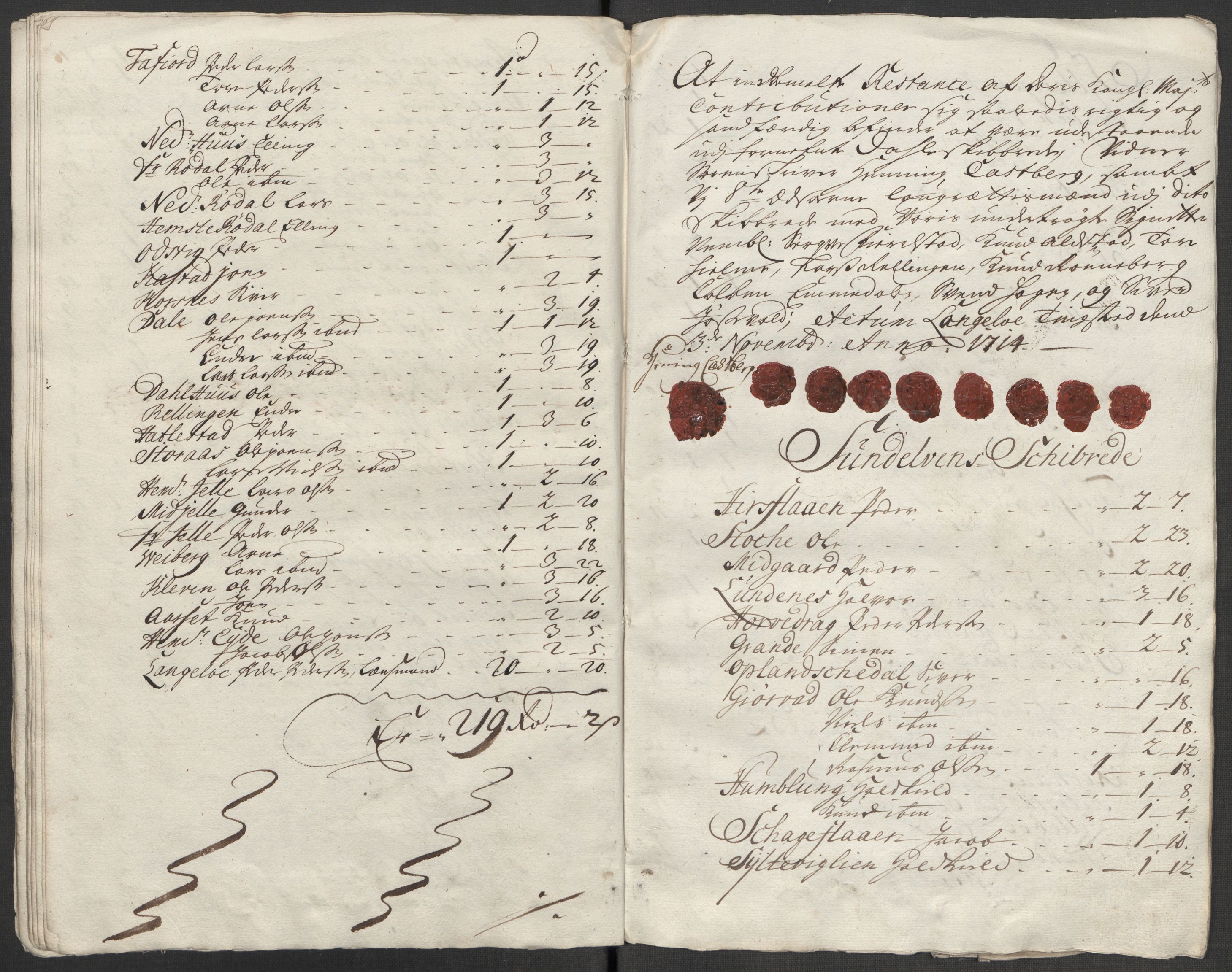 Rentekammeret inntil 1814, Reviderte regnskaper, Fogderegnskap, RA/EA-4092/R54/L3566: Fogderegnskap Sunnmøre, 1714, s. 275