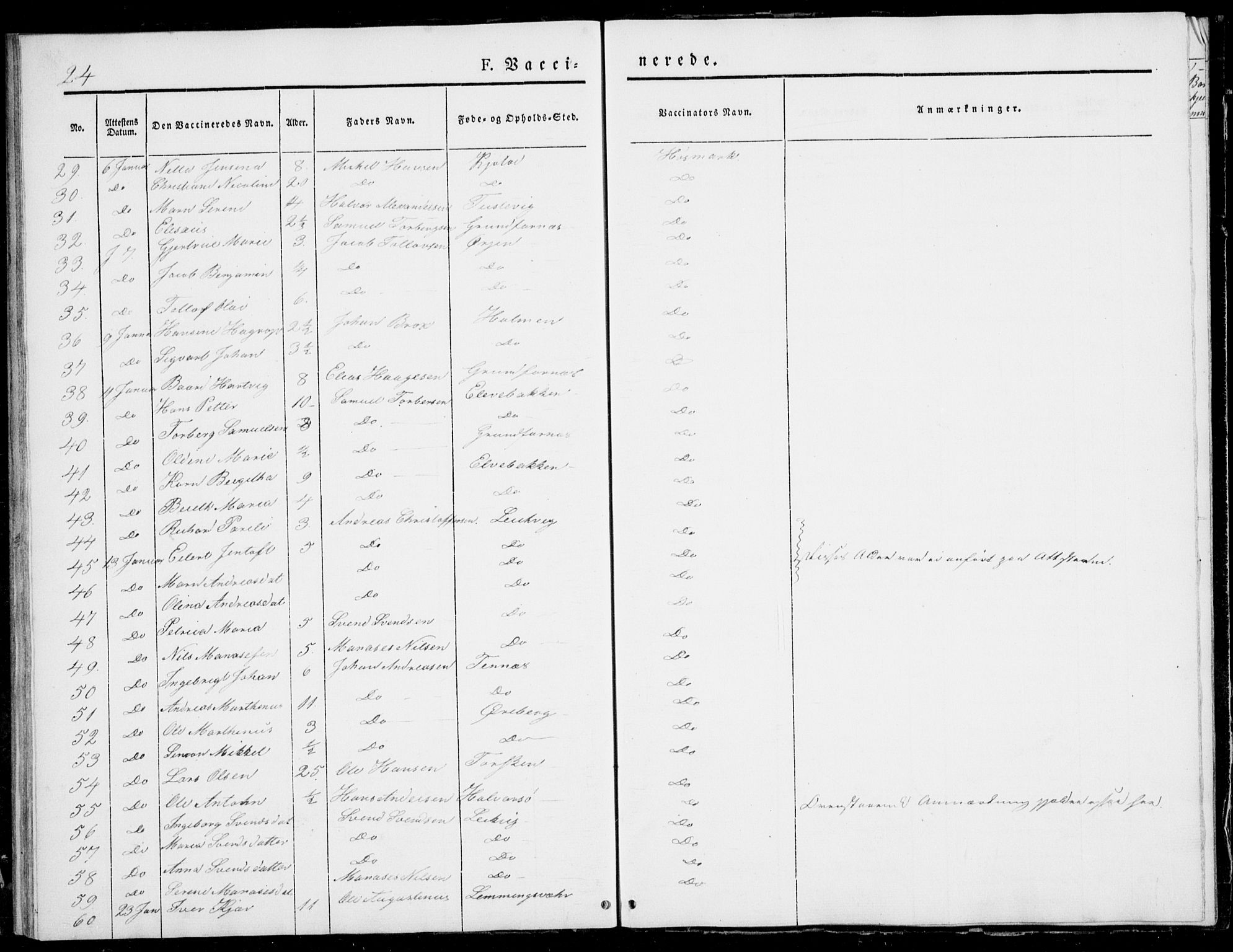 Berg sokneprestkontor, SATØ/S-1318/G/Ga/Gab/L0001klokker: Klokkerbok nr. 1, 1843-1851, s. 24