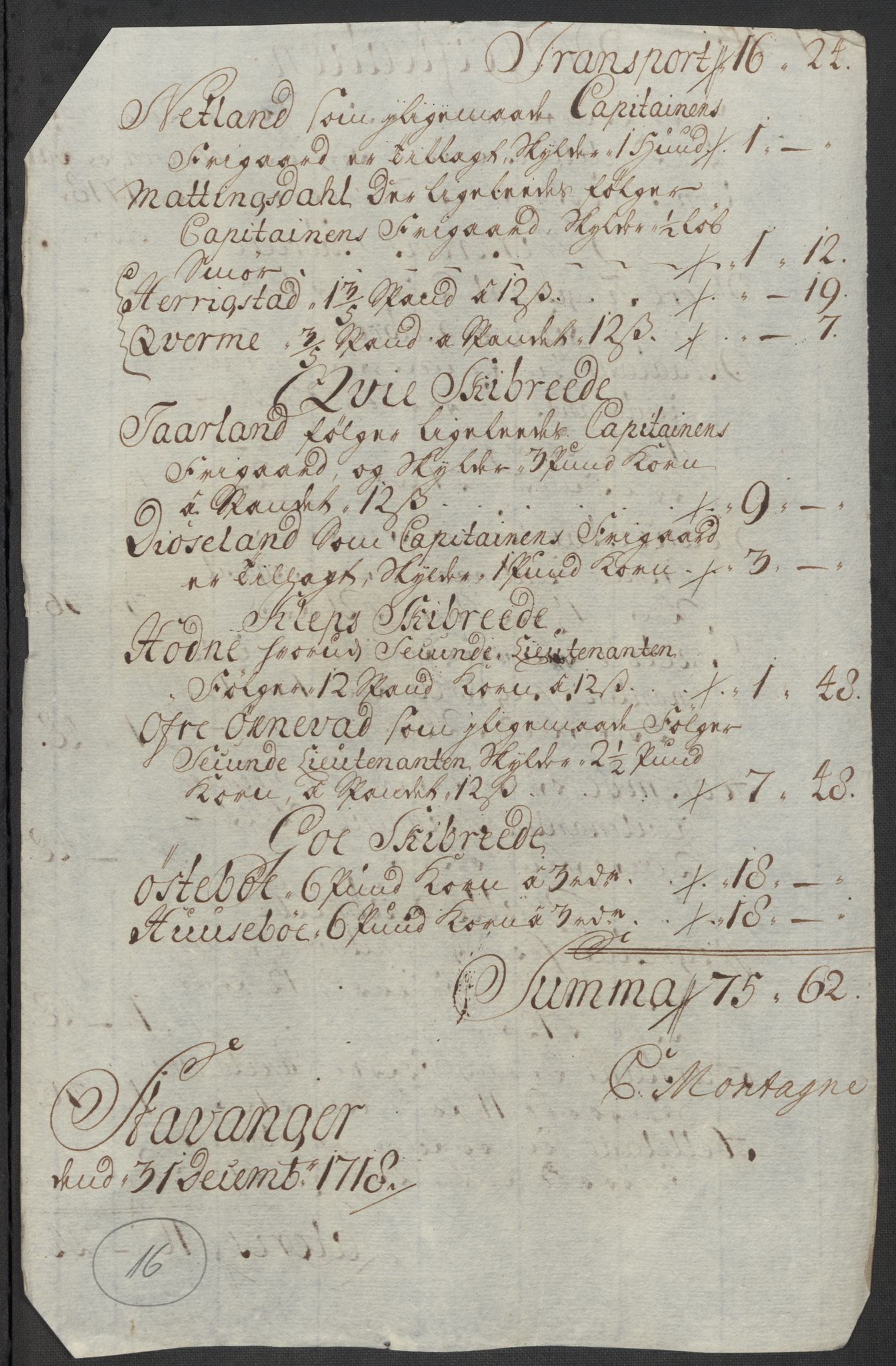 Rentekammeret inntil 1814, Reviderte regnskaper, Fogderegnskap, AV/RA-EA-4092/R46/L2743: Fogderegnskap Jæren og Dalane, 1718, s. 100