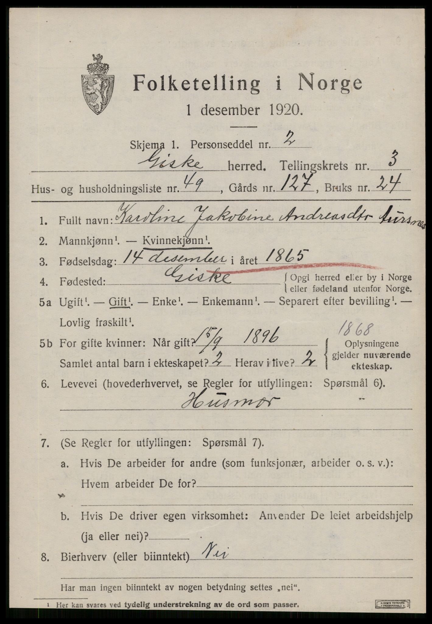 SAT, Folketelling 1920 for 1532 Giske herred, 1920, s. 2510
