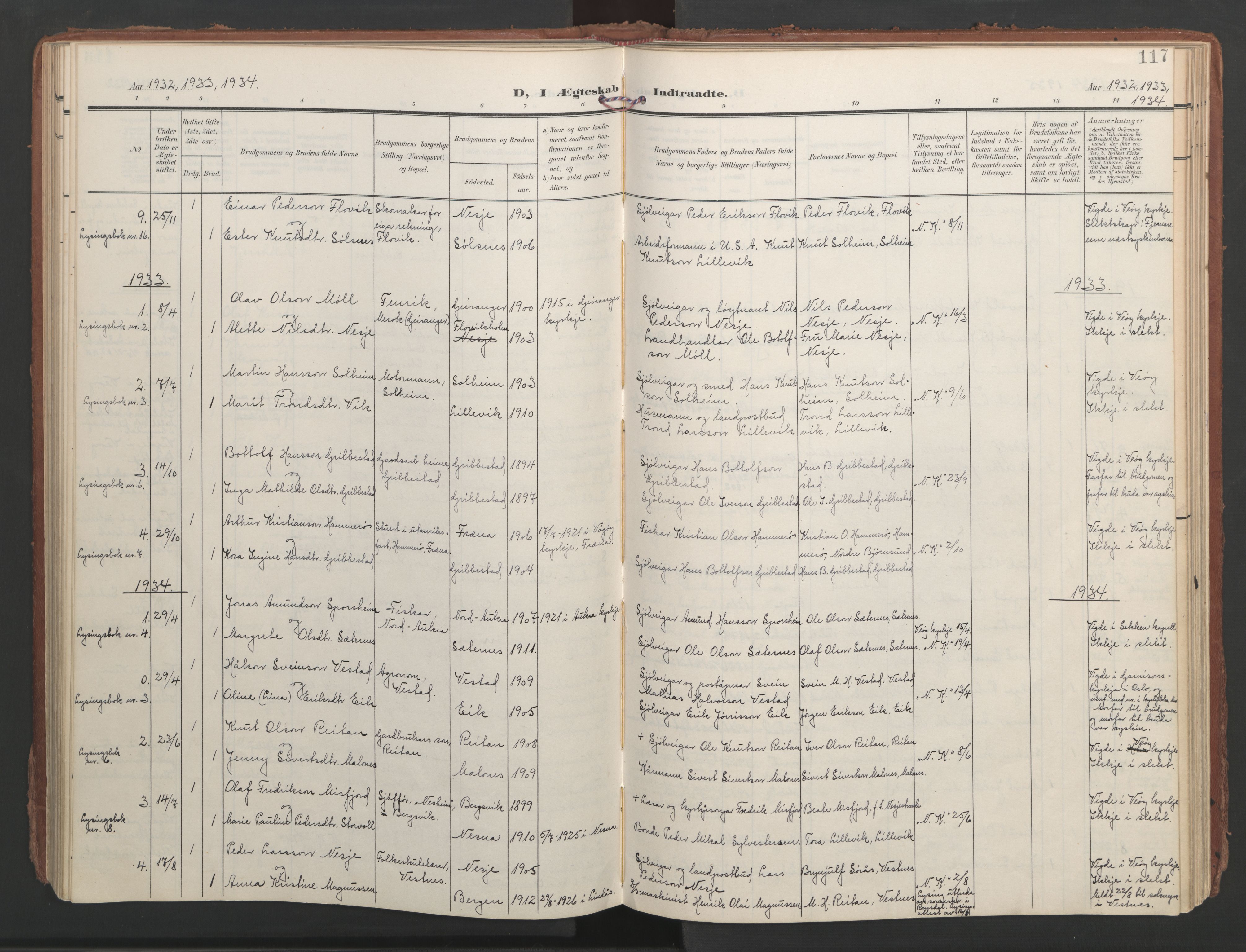 Ministerialprotokoller, klokkerbøker og fødselsregistre - Møre og Romsdal, SAT/A-1454/547/L0605: Ministerialbok nr. 547A07, 1907-1936, s. 117