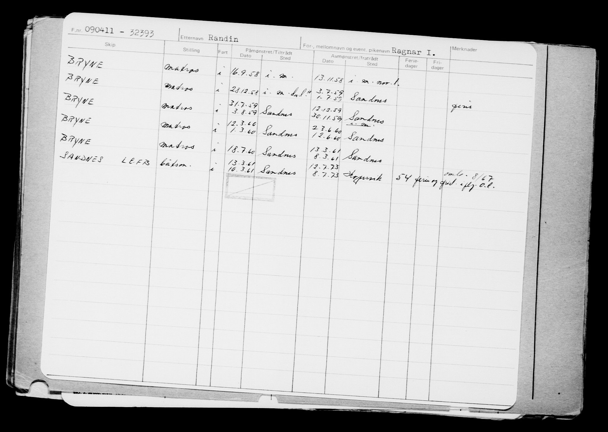 Direktoratet for sjømenn, AV/RA-S-3545/G/Gb/L0095: Hovedkort, 1911, s. 141