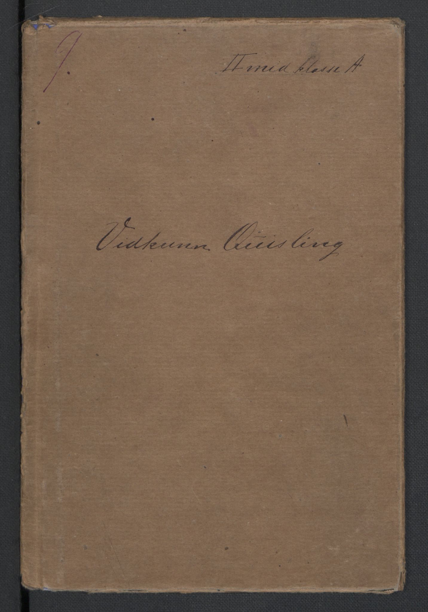 Quisling, Vidkun, RA/PA-0750/K/L0001: Brev til og fra Vidkun Quisling samt til og fra andre medlemmer av familien Quisling + karakterbøker, 1894-1929, s. 238