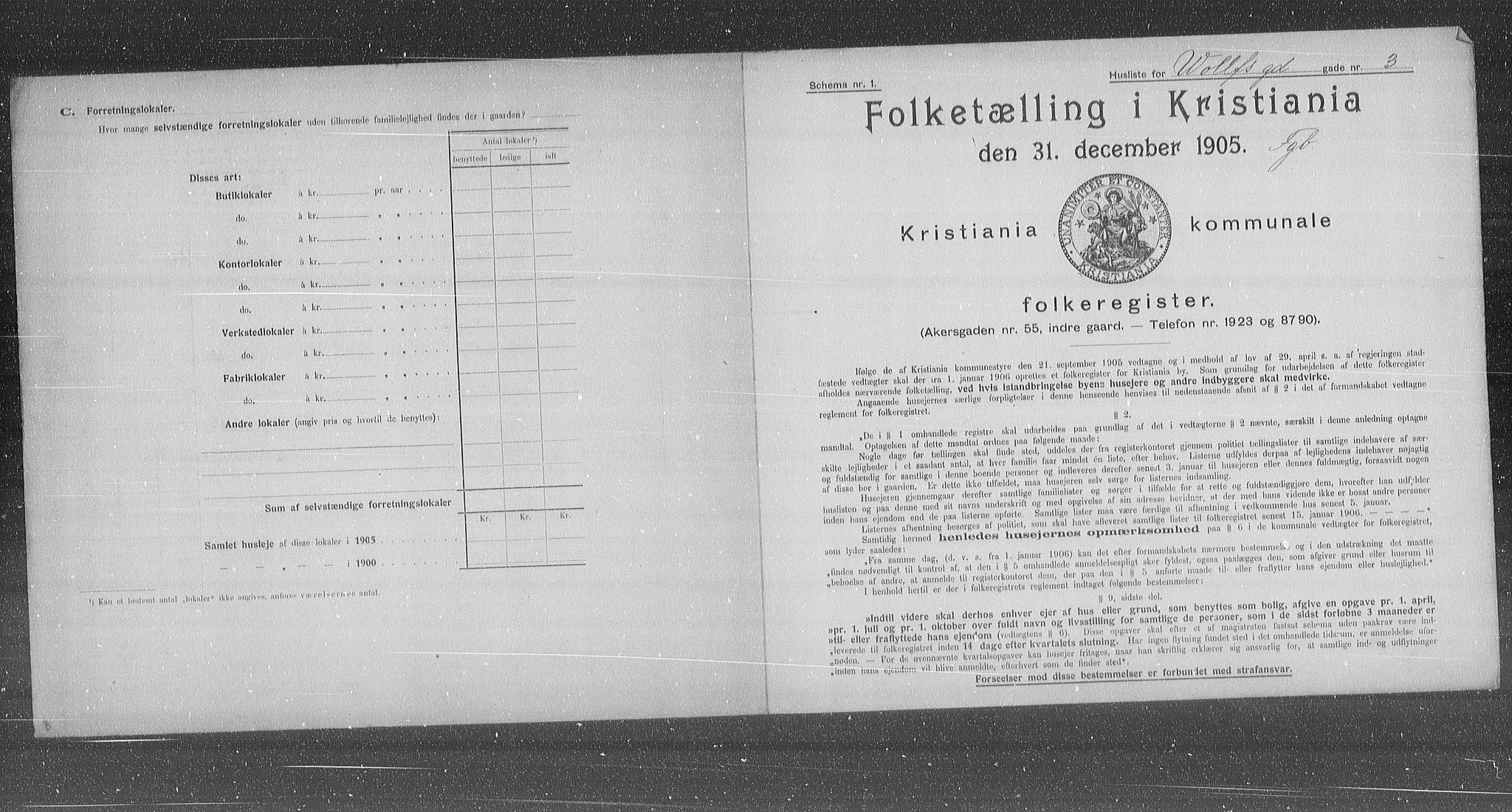 OBA, Kommunal folketelling 31.12.1905 for Kristiania kjøpstad, 1905, s. 67548