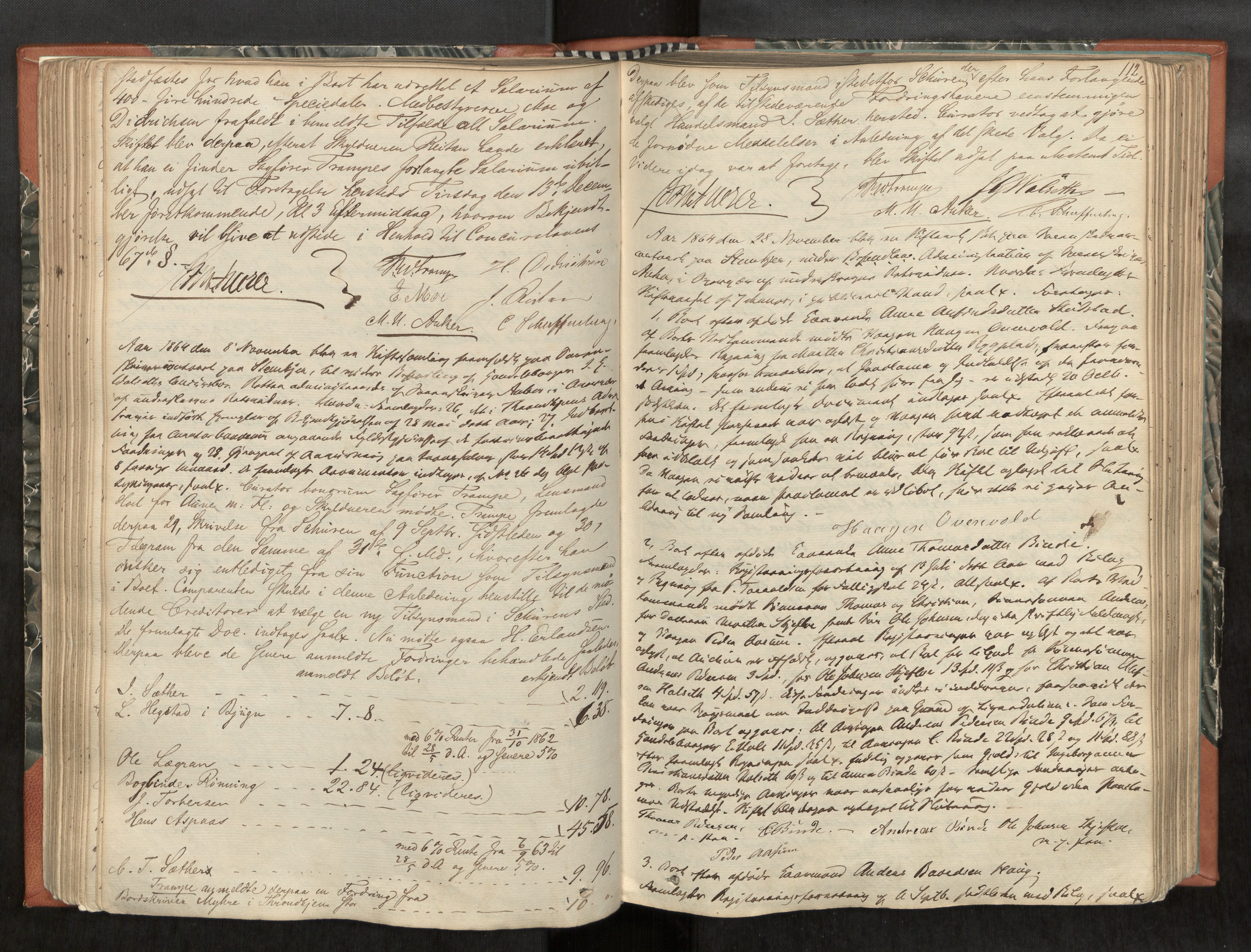 Inderøy sorenskriveri, AV/SAT-A-4147/1/3/3B/L0003: Skifteforhandlingsprotokoll, 1858-1873, s. 112