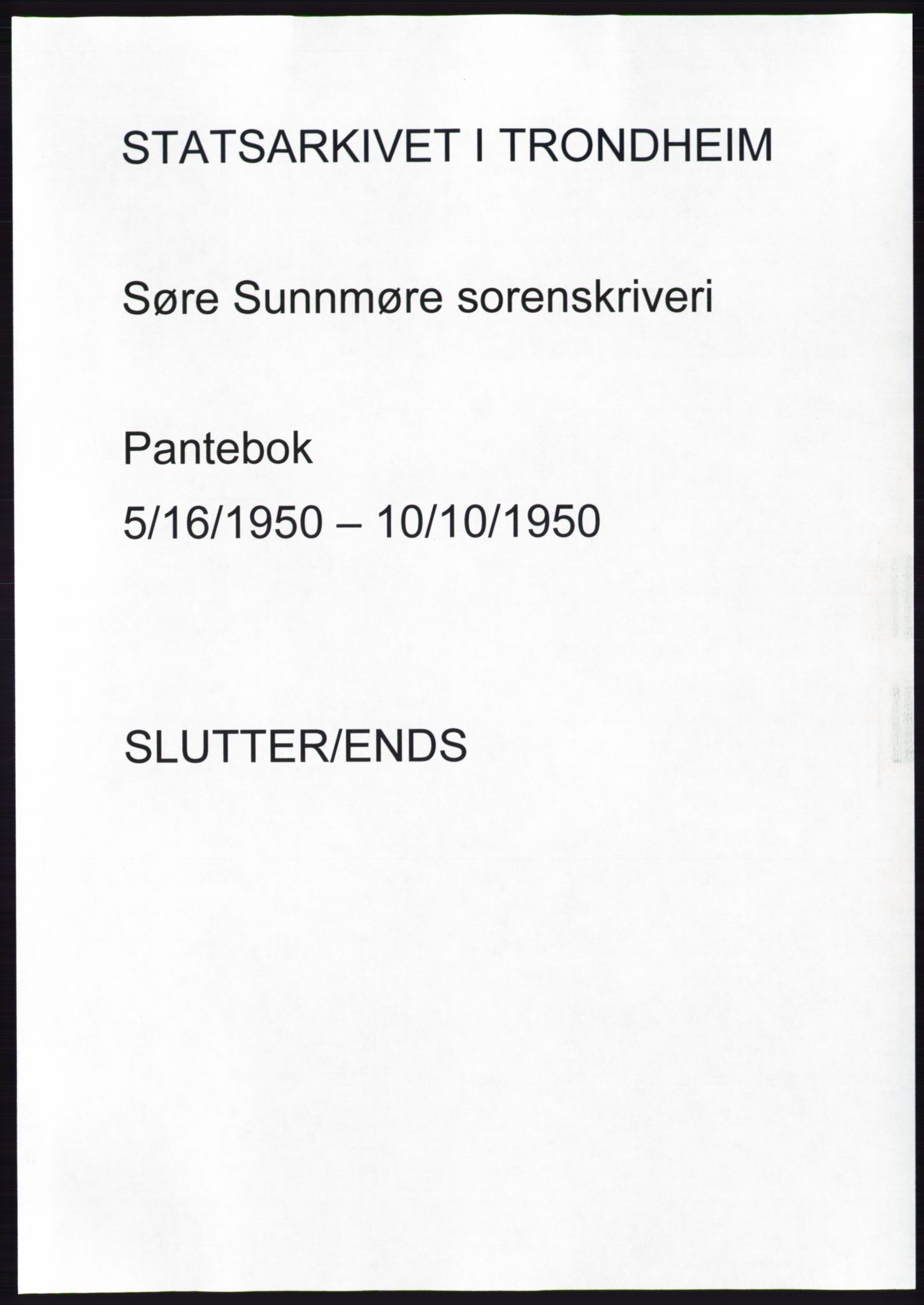 Søre Sunnmøre sorenskriveri, AV/SAT-A-4122/1/2/2C/L0087: Pantebok nr. 13A, 1950-1950