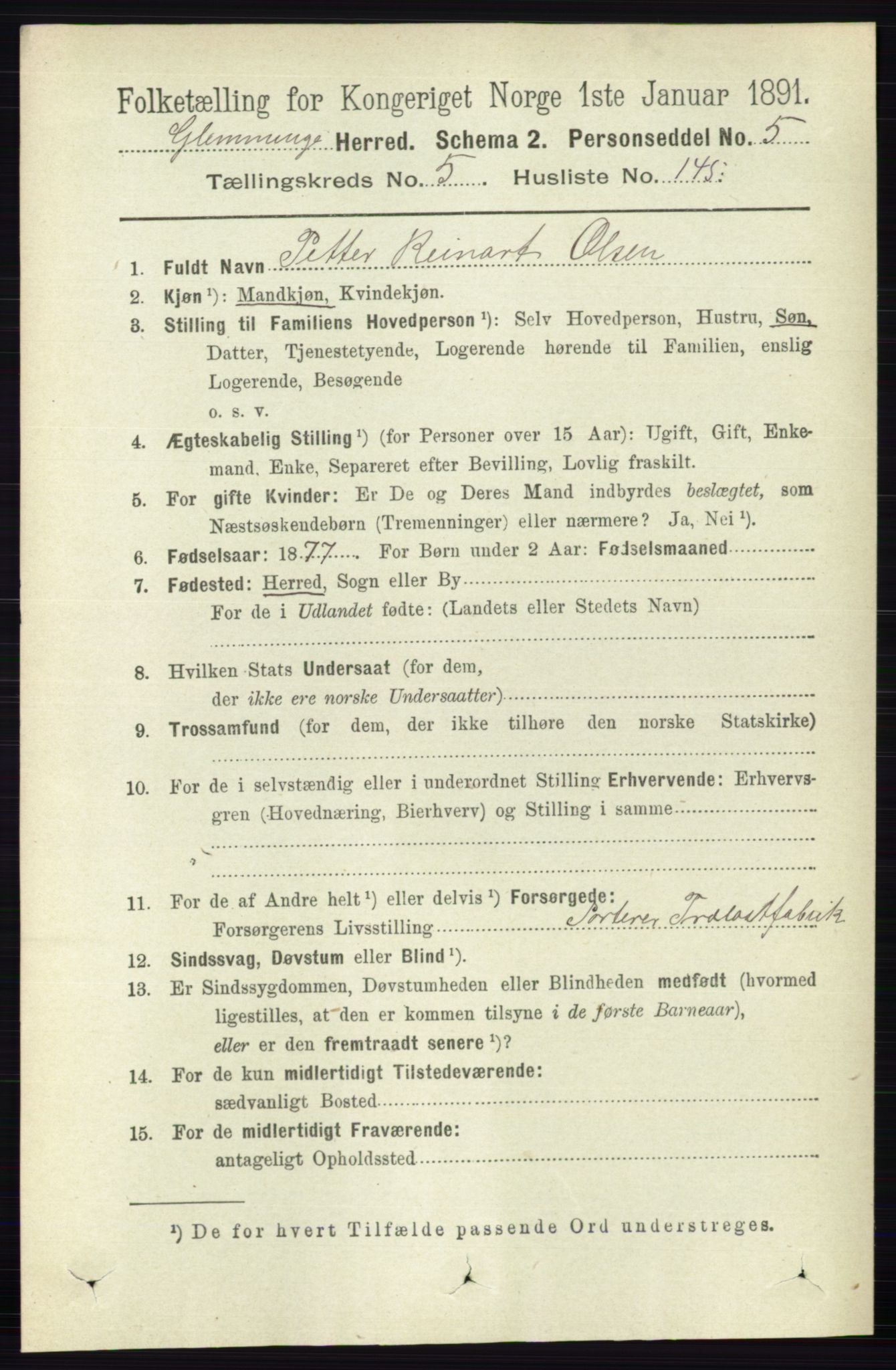RA, Folketelling 1891 for 0132 Glemmen herred, 1891, s. 7268
