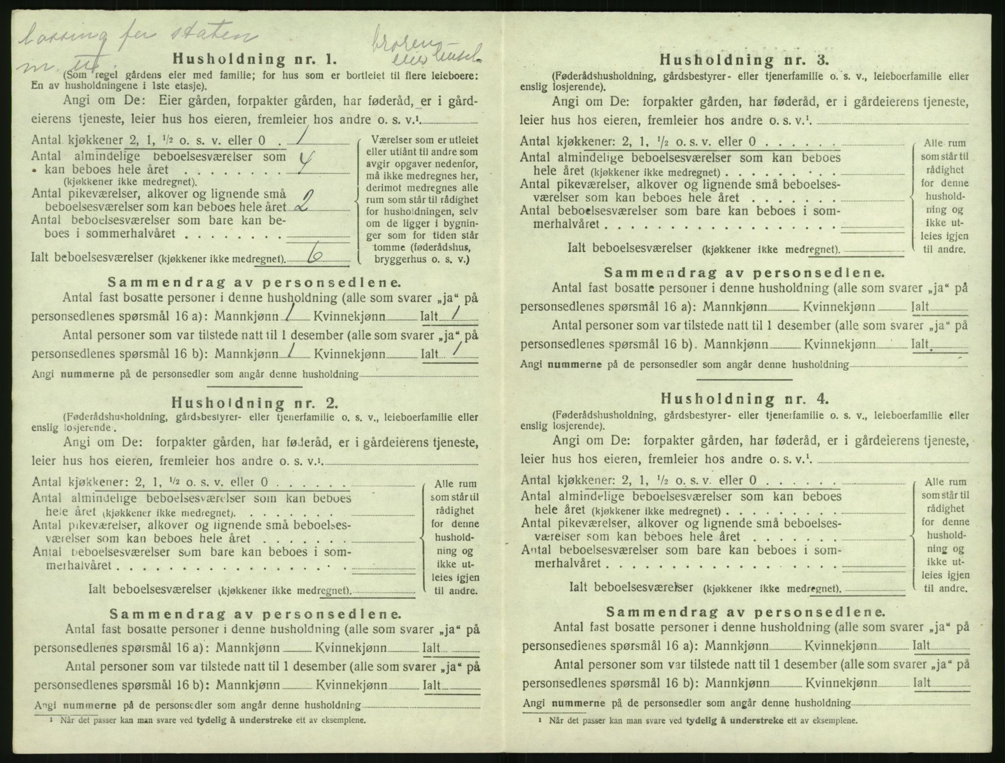 SAK, Folketelling 1920 for 0915 Dypvåg herred, 1920, s. 540