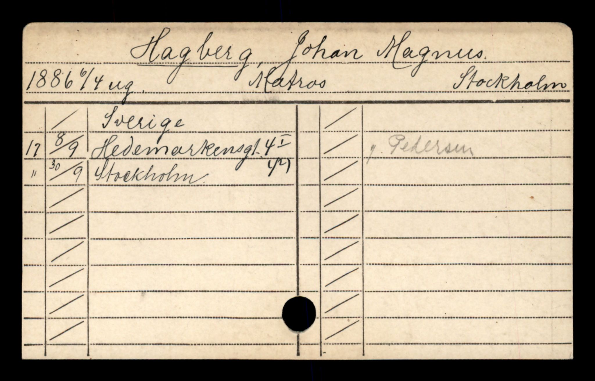 Oslo folkeregister, Registerkort, AV/SAO-A-11715/D/Da/L0027: Menn: Hagberg Erik - Halvorsen Henry, 1906-1919