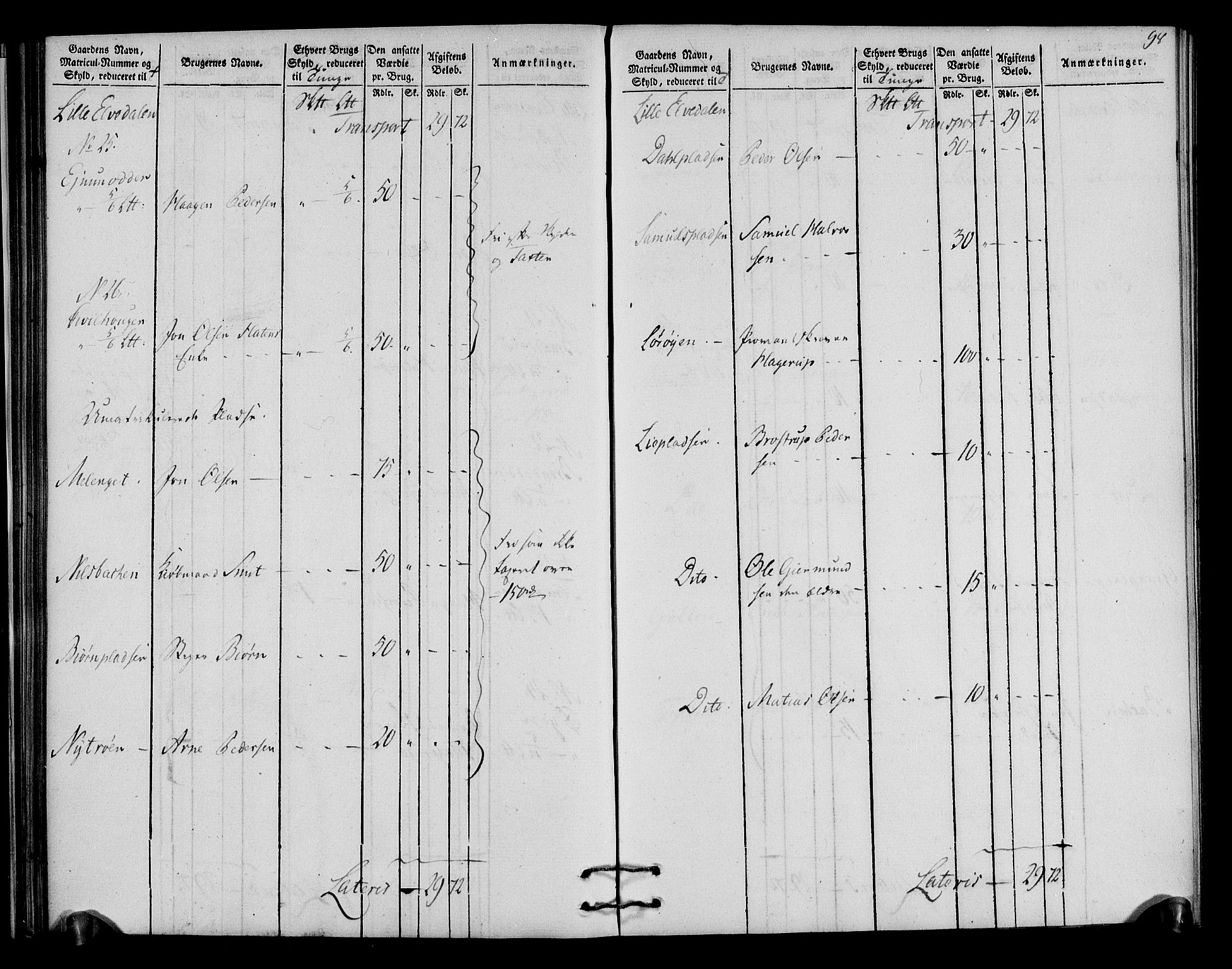 Rentekammeret inntil 1814, Realistisk ordnet avdeling, RA/EA-4070/N/Ne/Nea/L0030: Østerdal fogderi. Oppebørselsregister, 1803-1804, s. 101