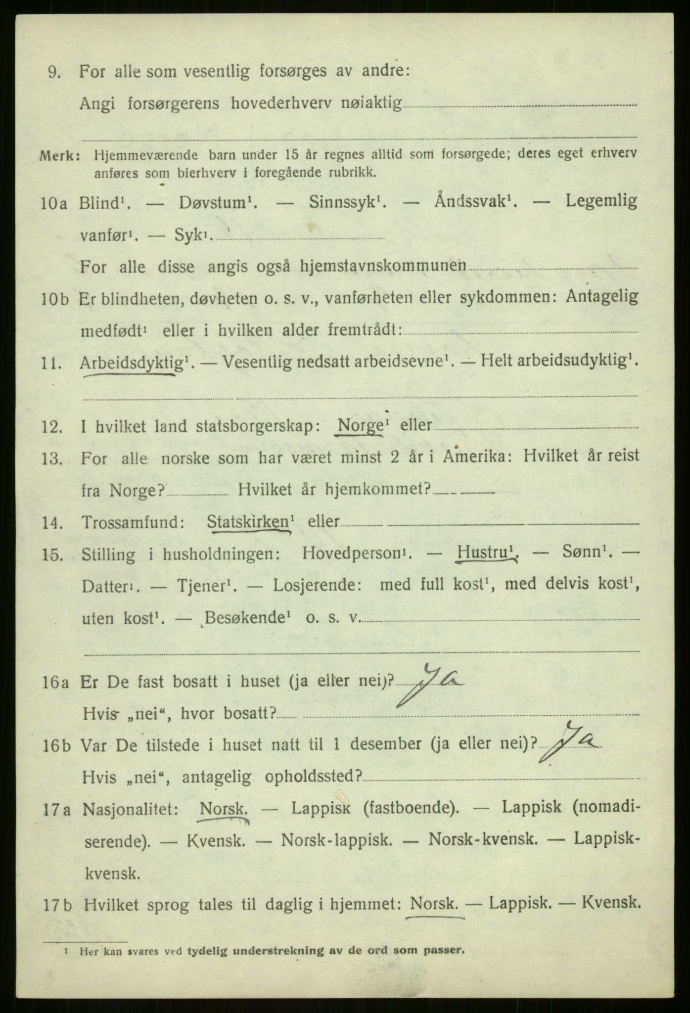SATØ, Folketelling 1920 for 1929 Berg herred, 1920, s. 2082