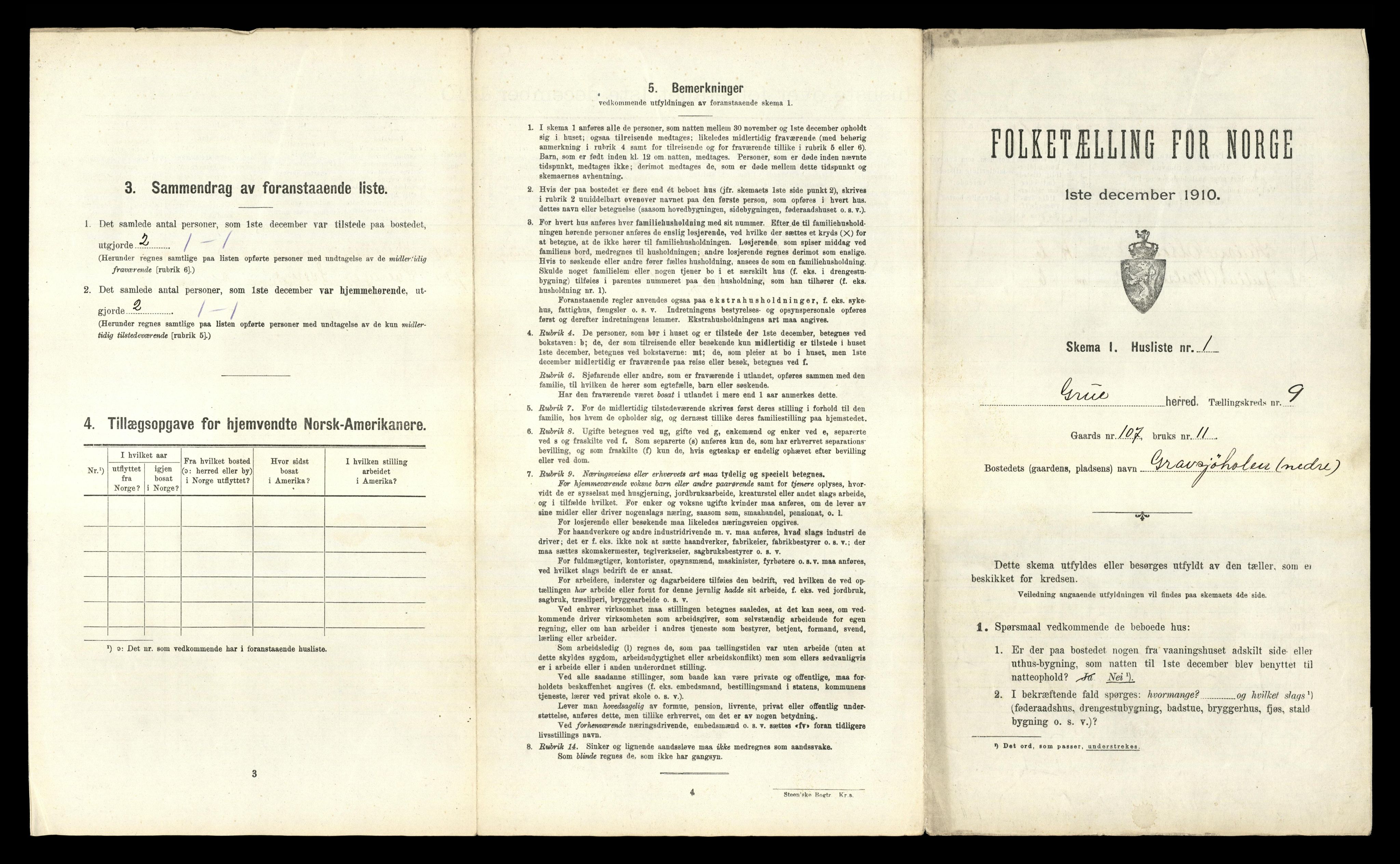 RA, Folketelling 1910 for 0423 Grue herred, 1910, s. 1359