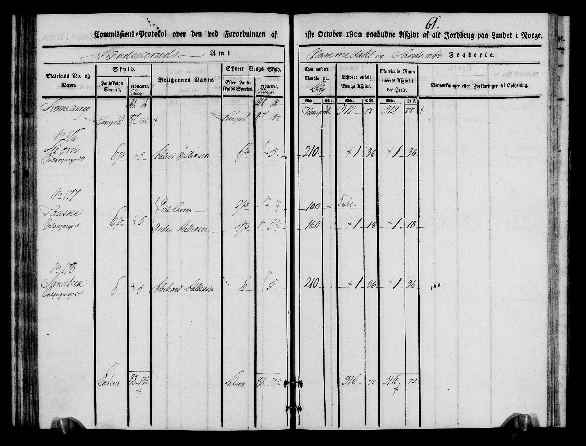 Rentekammeret inntil 1814, Realistisk ordnet avdeling, AV/RA-EA-4070/N/Ne/Nea/L0055: Numedal og Sandsvær fogderi. Kommisjonsprotokoll for Flesberg prestegjeld, 1803, s. 62